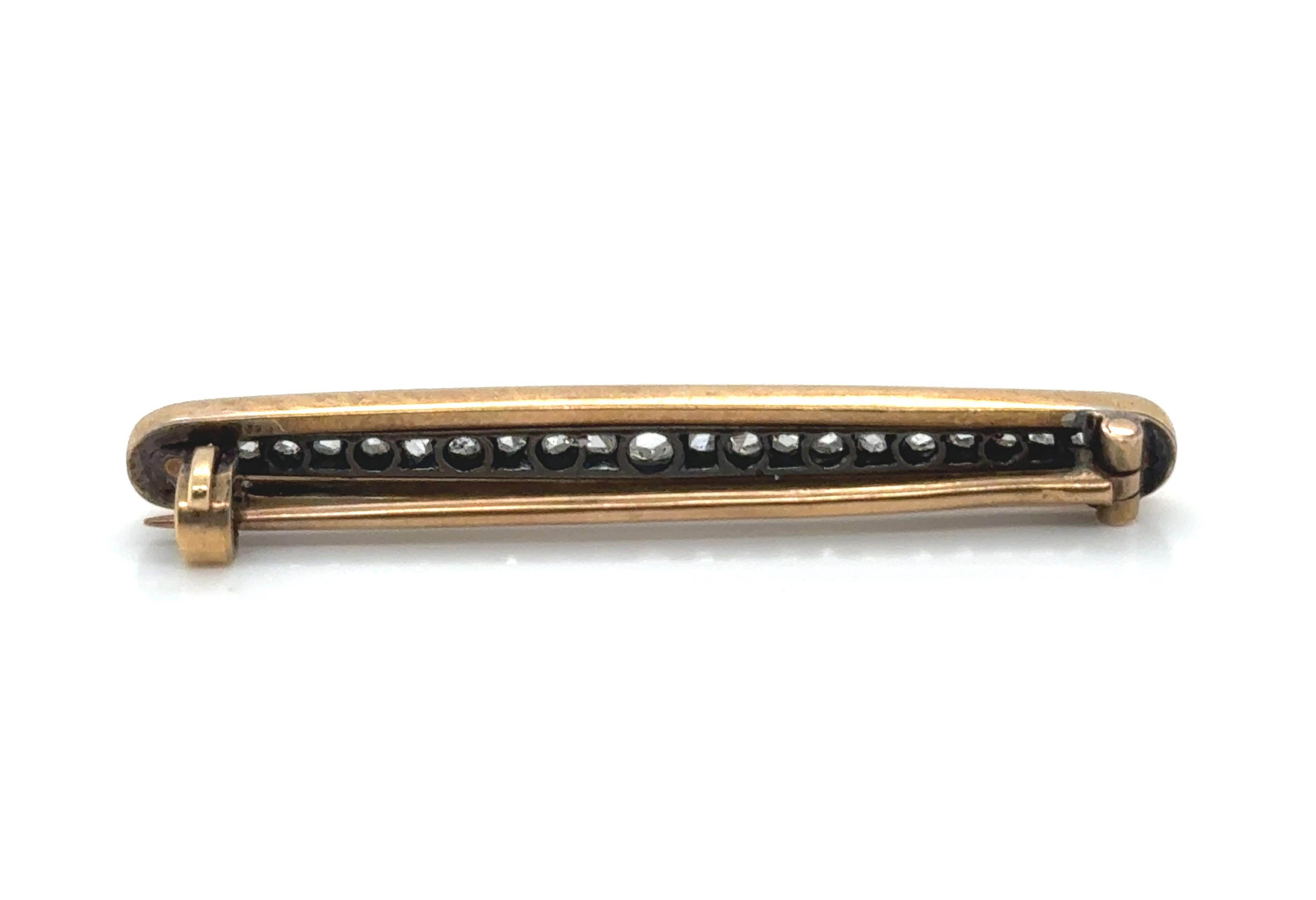 Collar victoriano antiguo con colgante de diamantes .40ct talla rosa original de 1840 Victoriano en venta