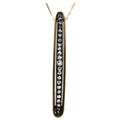 Collier pendentif en diamant de l'époque victorienne .40ct Mined Rose Cut Original 1840s