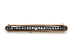 Broche victorienne à diamant .40ct Mined Rose Cut Original 1840s Antique Brooch