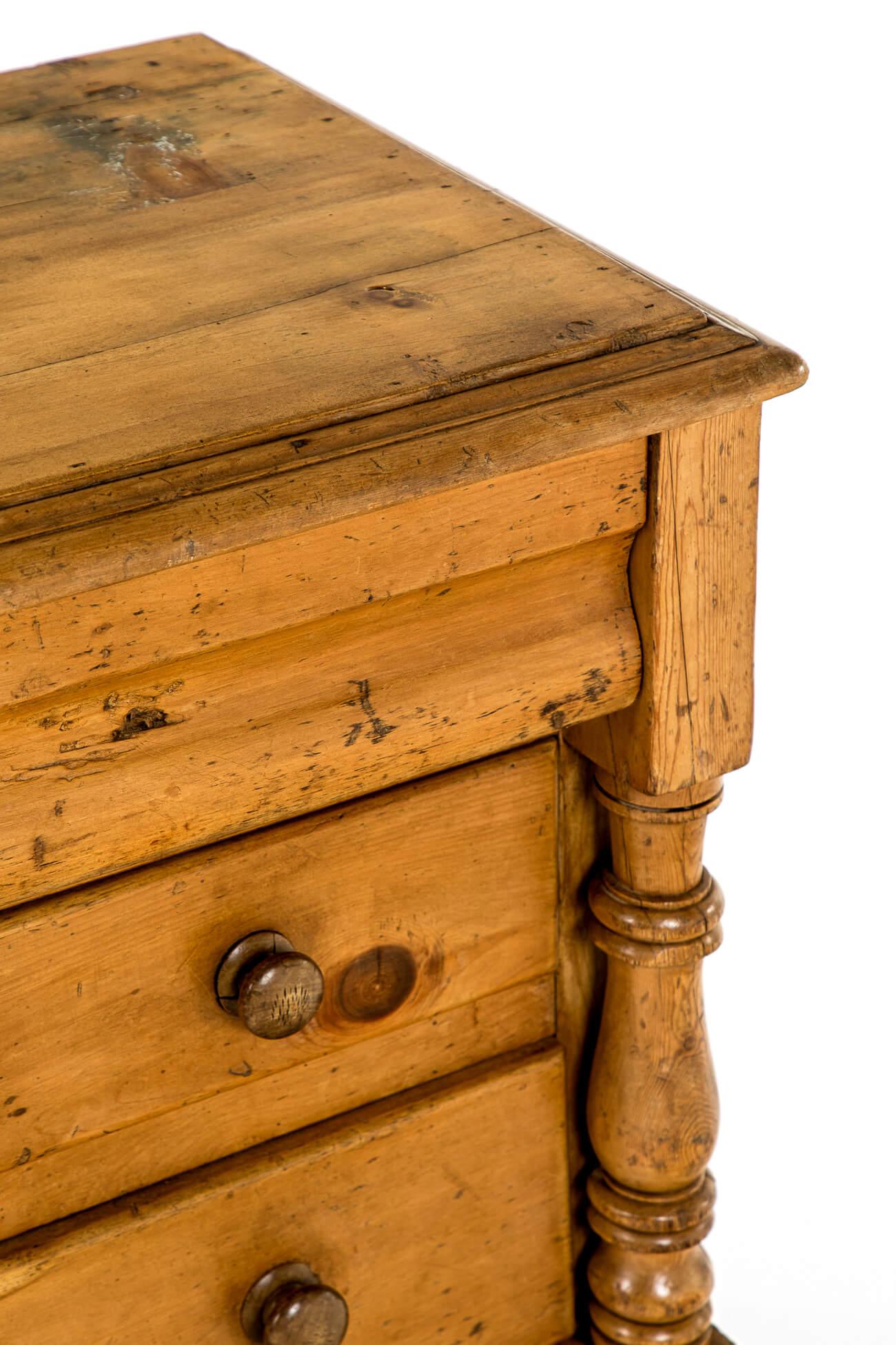 Pine Early Victorian English Dresser Base with Drawers For Sale
