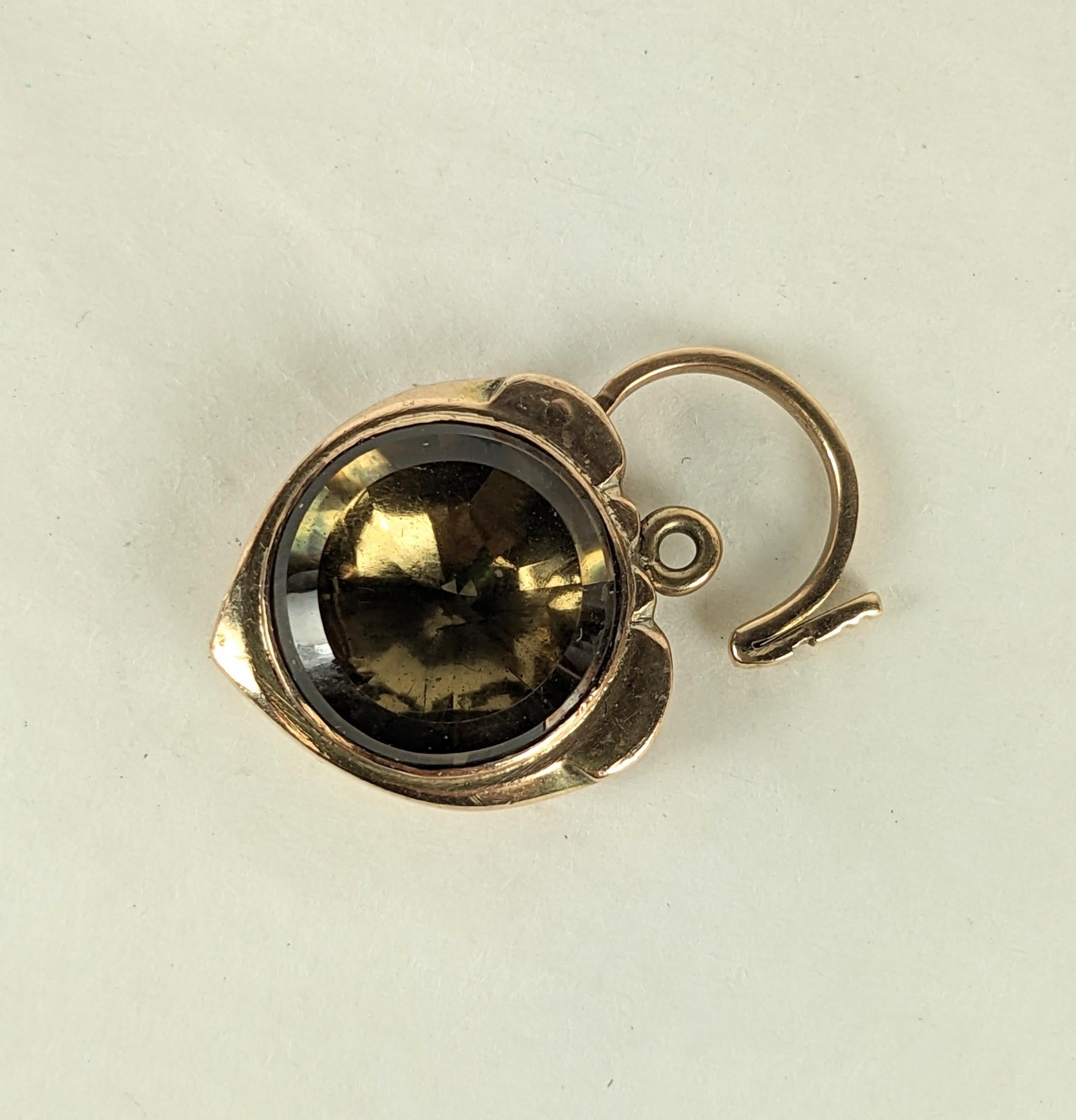 Early Victorian Foiled Gemstone Padlock For Sale 1