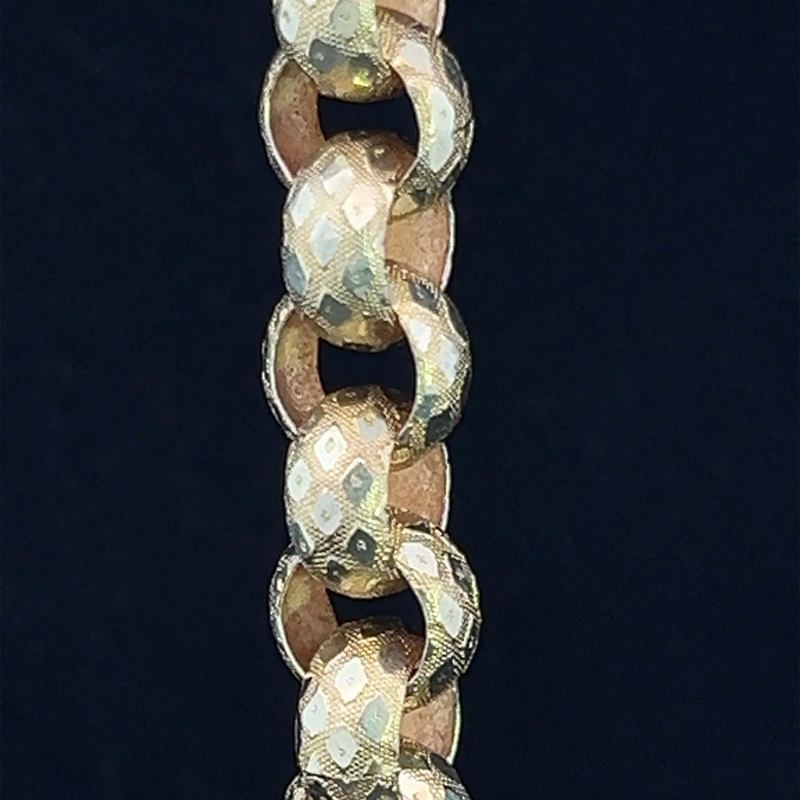 Women's or Men's Early Victorian Garnet Set Padlock Bracelet Circa 1840s For Sale