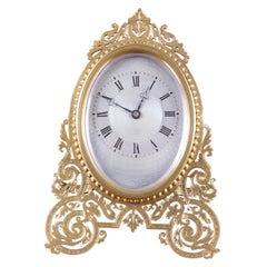 Horloge à structure dorée du début de l'ère victorienne dans le style de Thomas Cole