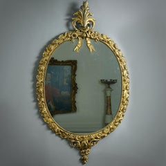 Early Victorian Gilt-Brass Oval Mirror
