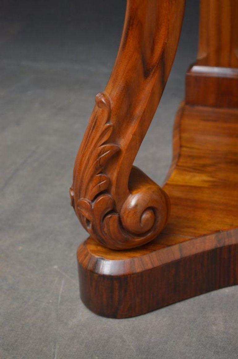 Early Victorian Goncalo Alves Console Table For Sale 6