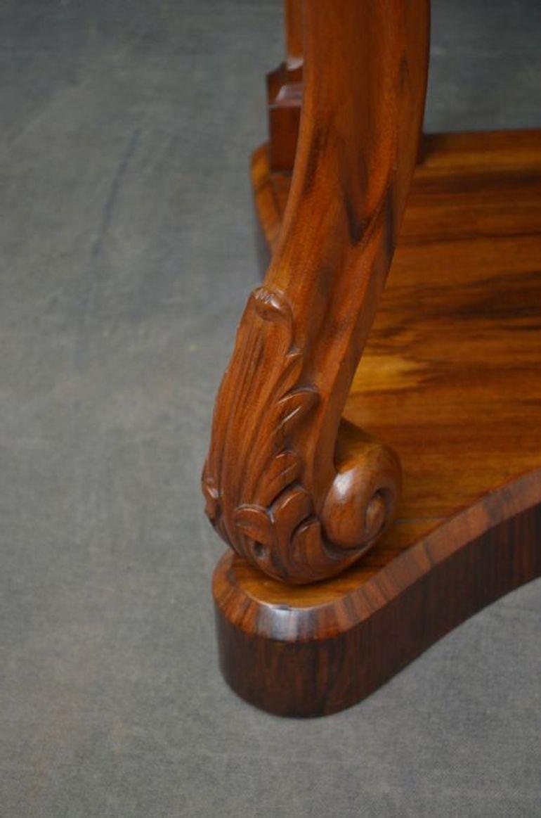 Early Victorian Goncalo Alves Console Table For Sale 8