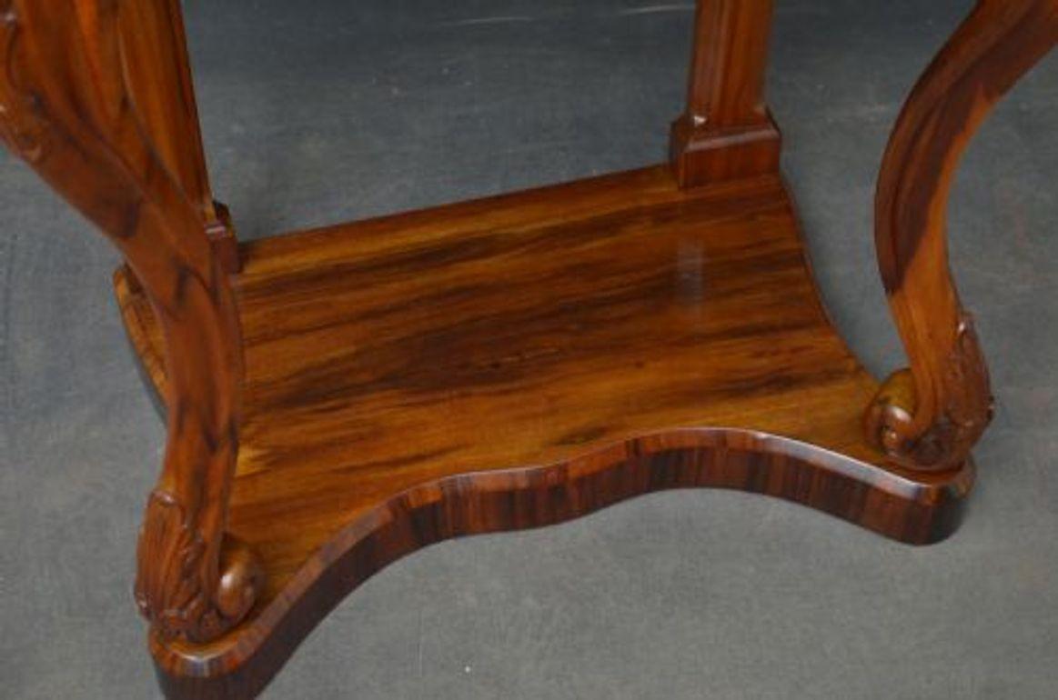 Early Victorian Goncalo Alves Console Table For Sale 9