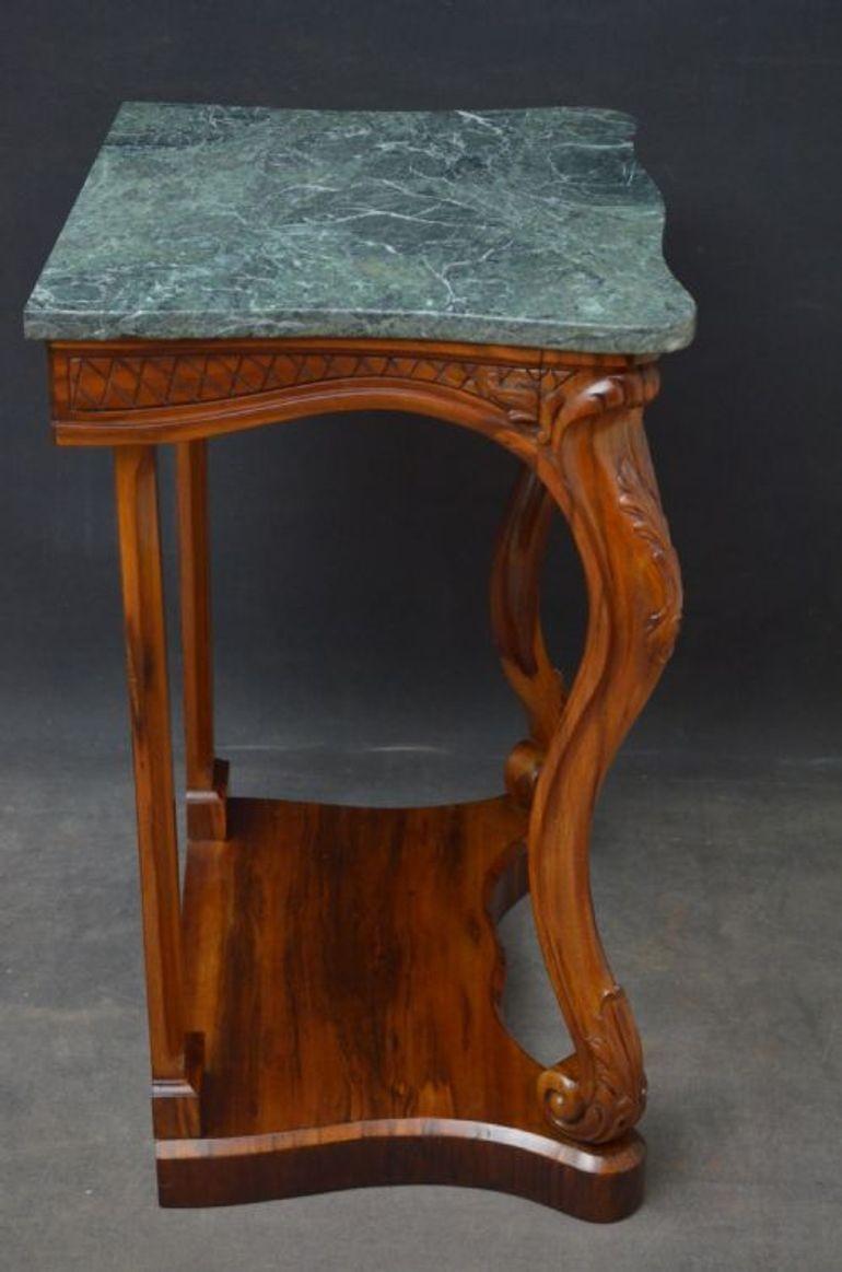 Early Victorian Goncalo Alves Console Table For Sale 10