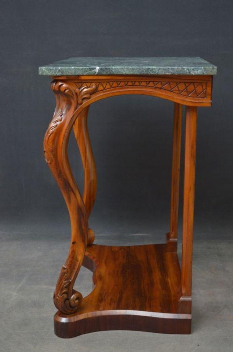Early Victorian Goncalo Alves Console Table For Sale 12