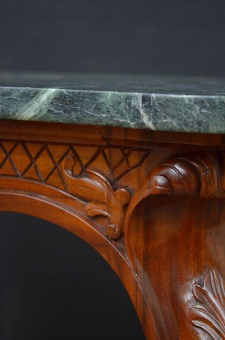 Early Victorian Goncalo Alves Console Table For Sale 3