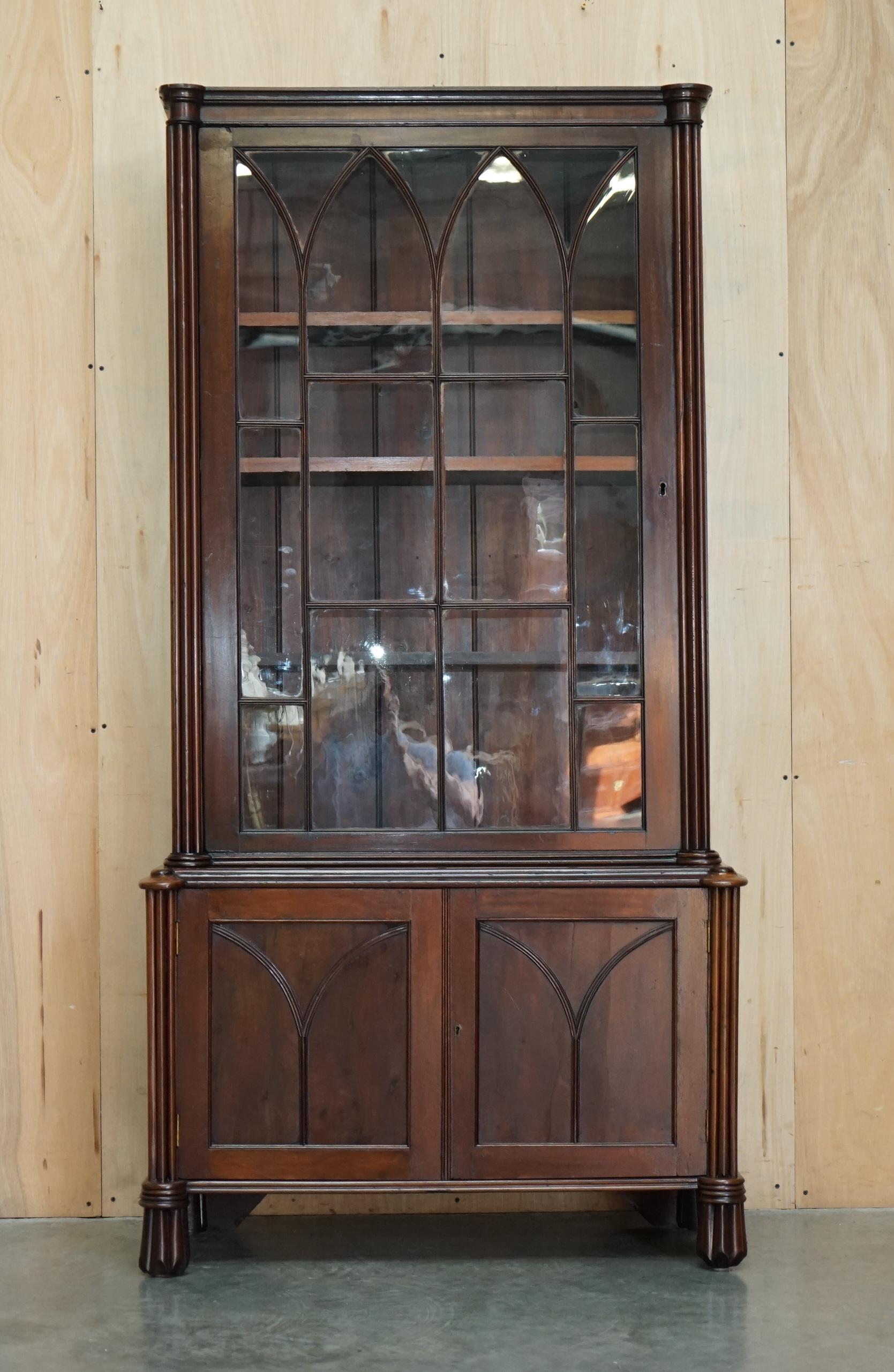 Royal House Antiques

Royal House Antiques is delighted to offer for sale this lovely antique early Victorian circa 1840 Mahogany Astral Glazed Gothic Revival library bookcase with steeple doors

Please note the delivery fee listed is just a guide,