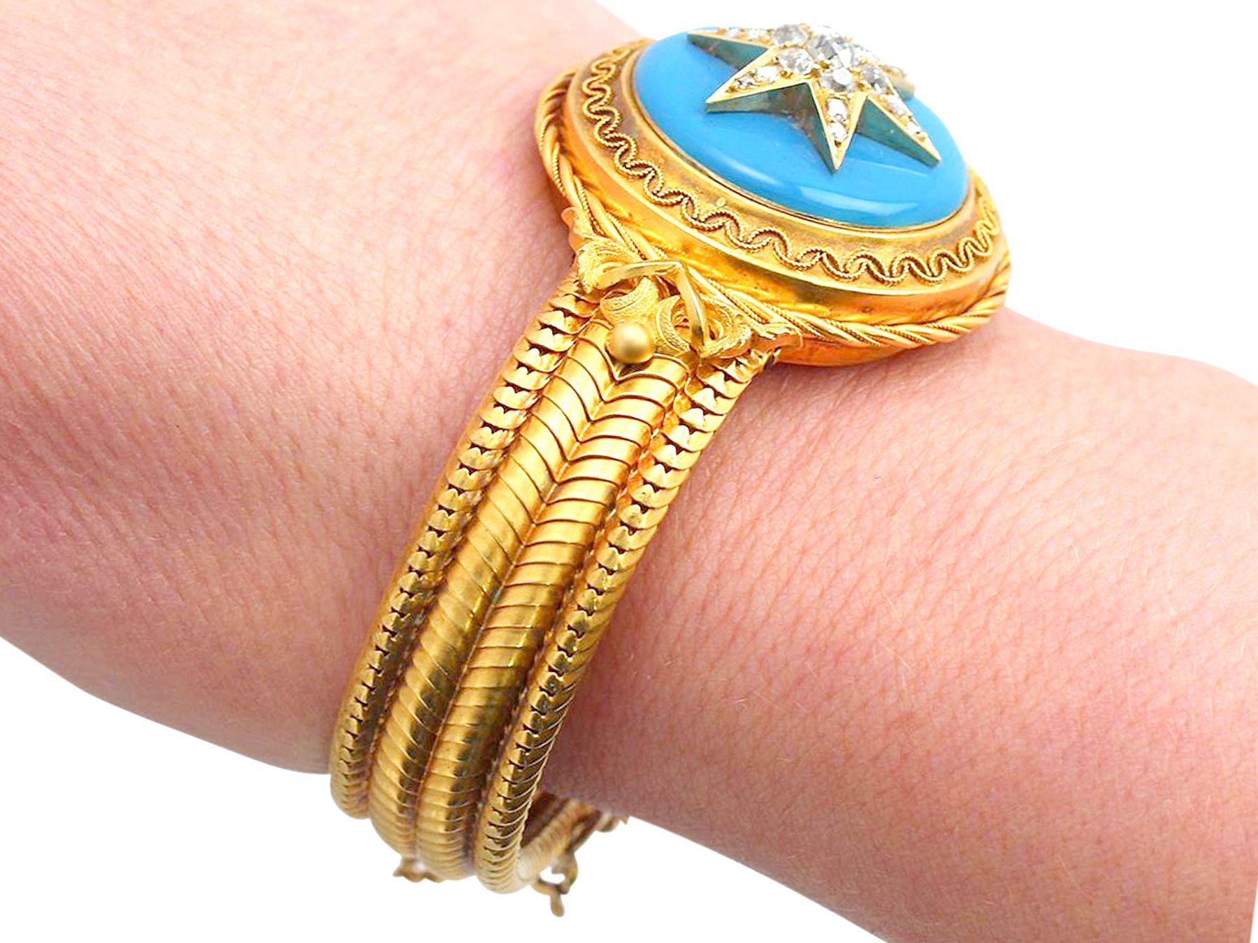 Early Victorian Hunt & Roskell 1.82 Carat Diamond Turquoise Gold Jewelry Set For Sale 10