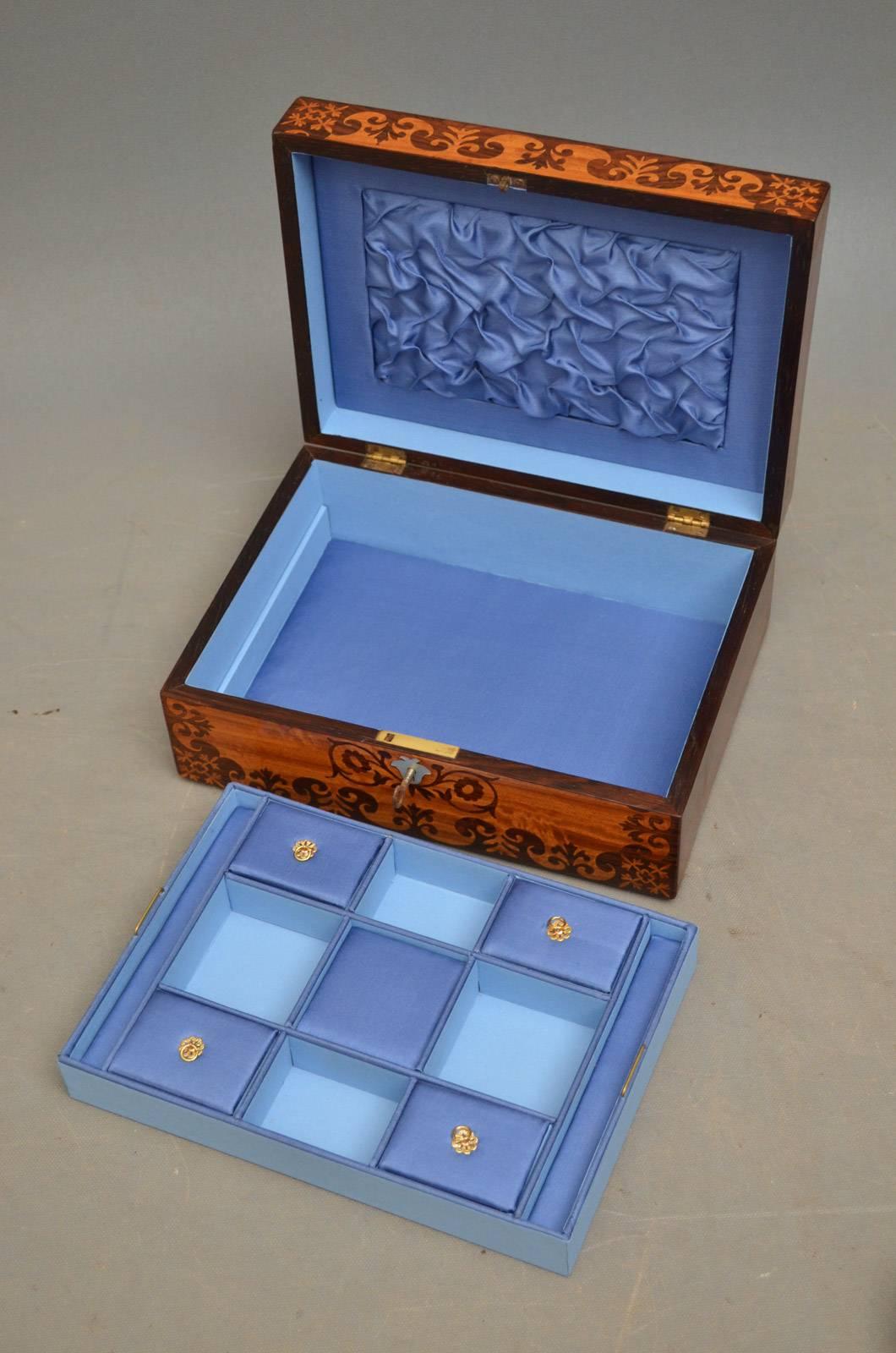 Early Victorian Jewelry Box In Excellent Condition In Whaley Bridge, GB