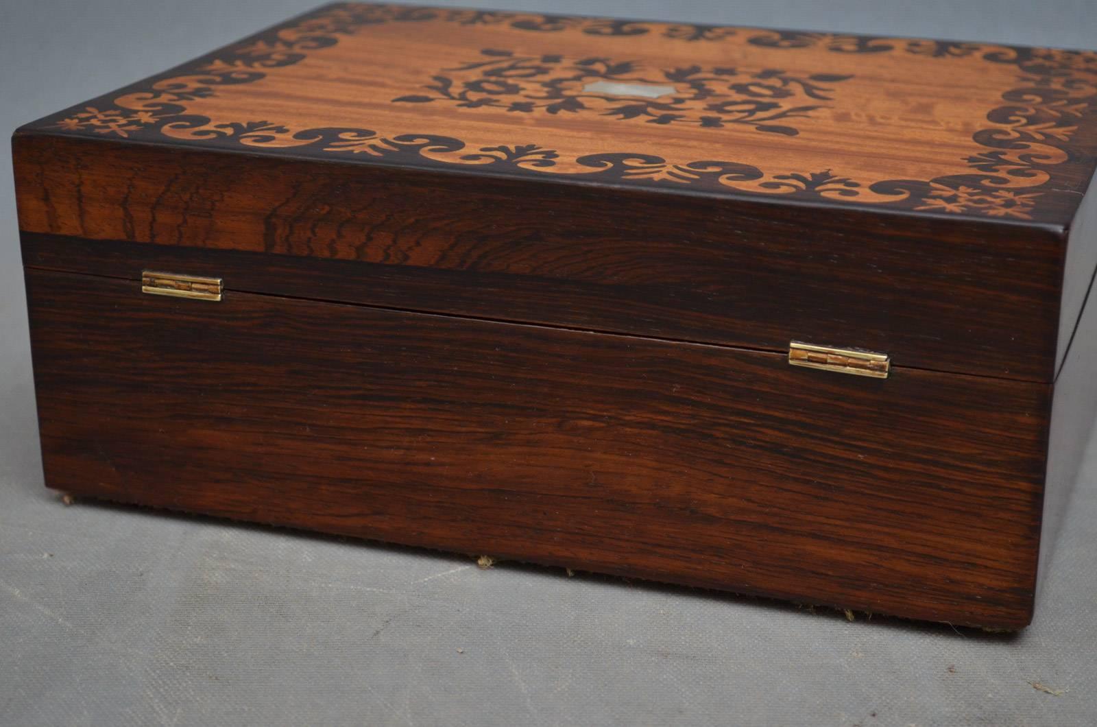 Satinwood Early Victorian Jewelry Box