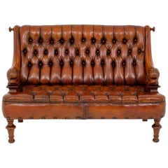 Early Victorian Leather Upholstered Sofa