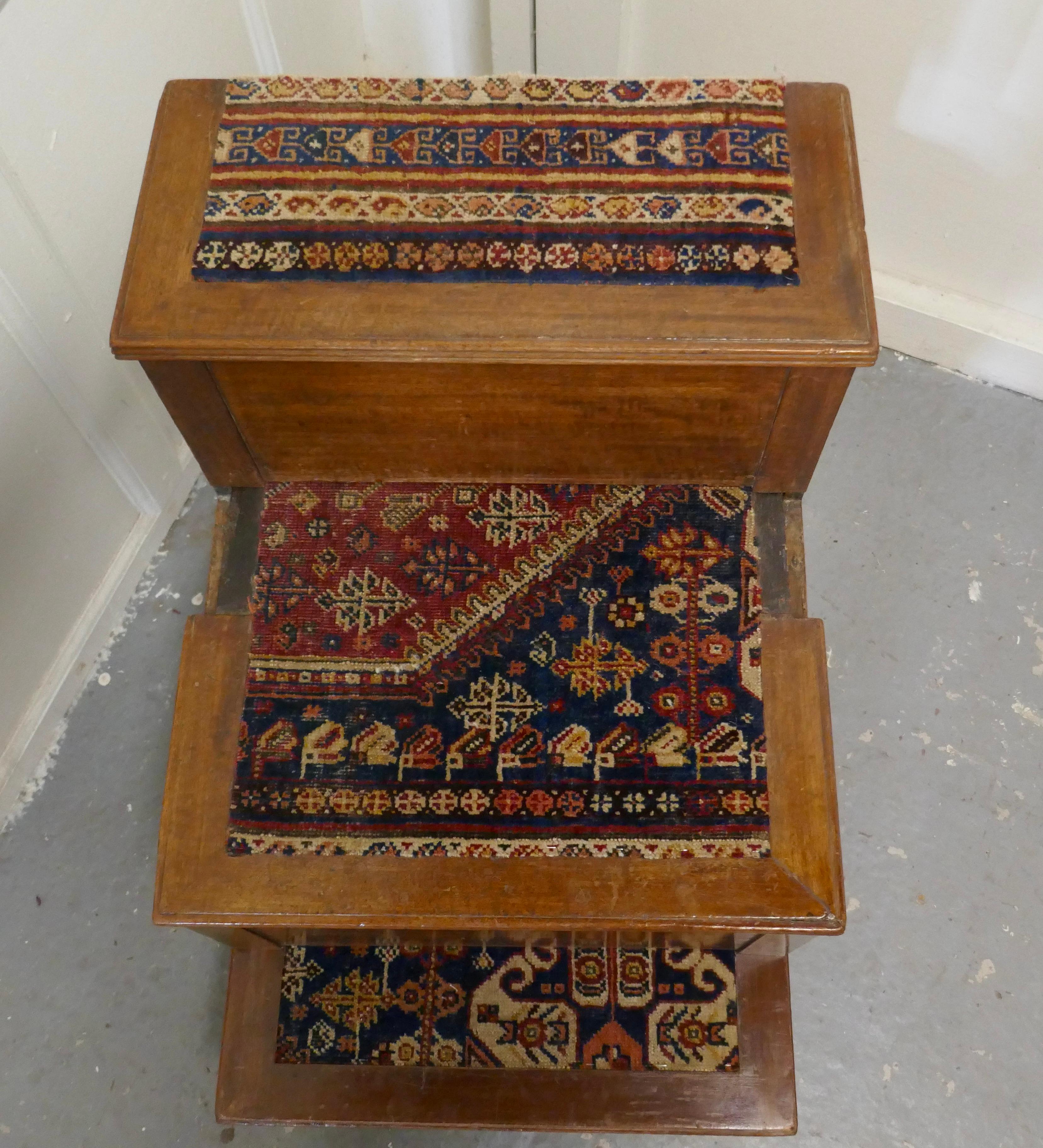 Early Victorian Library Steps on Turned Legs For Sale 2