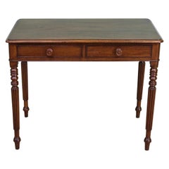 Antique Early Victorian Mahogany 2-Drawer Table