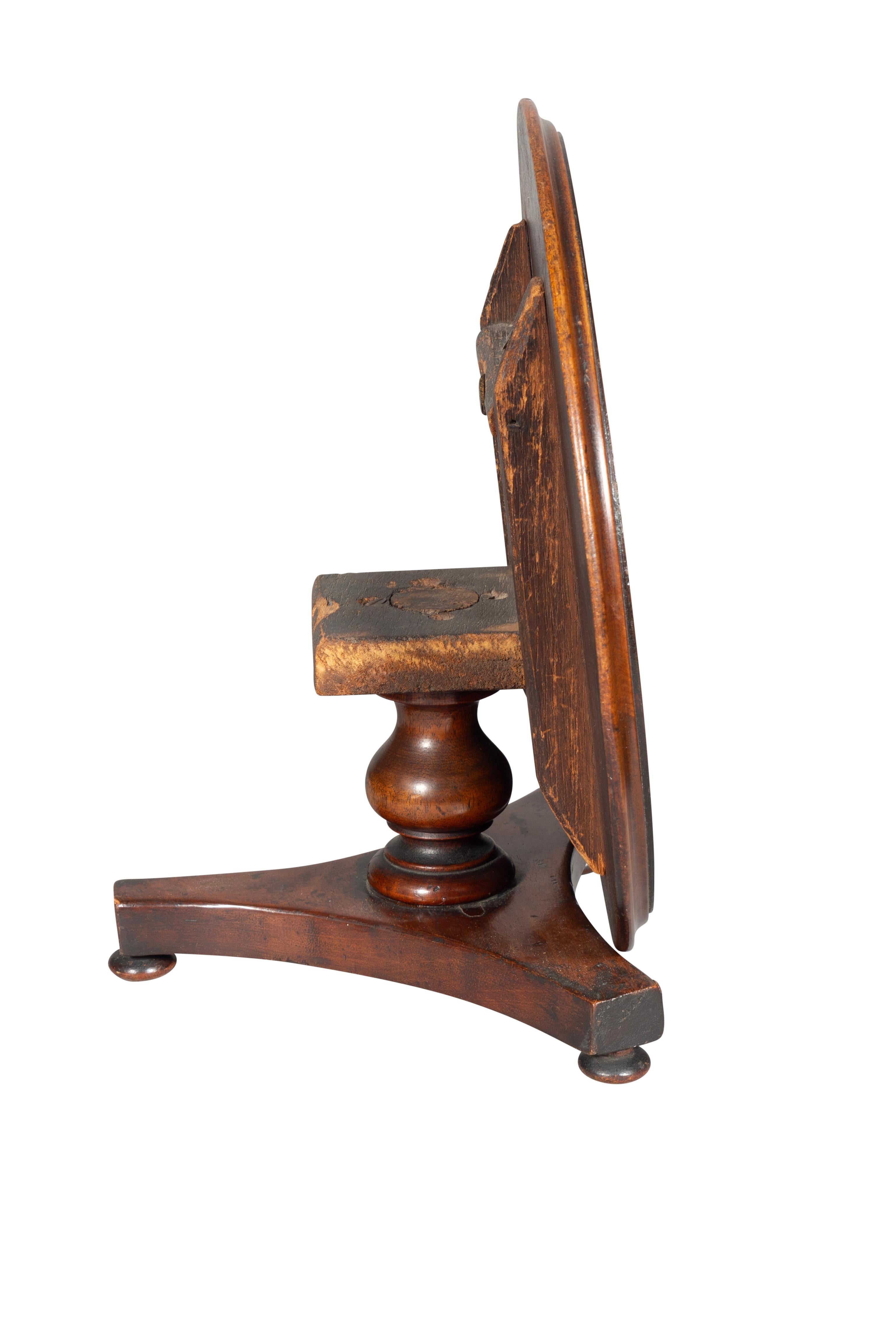 English Early Victorian Mahogany Candle Riser In The Form Of A Games Table For Sale