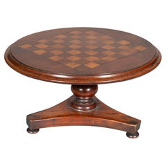Early Victorian Mahogany Candle Riser In The Form Of A Games Table