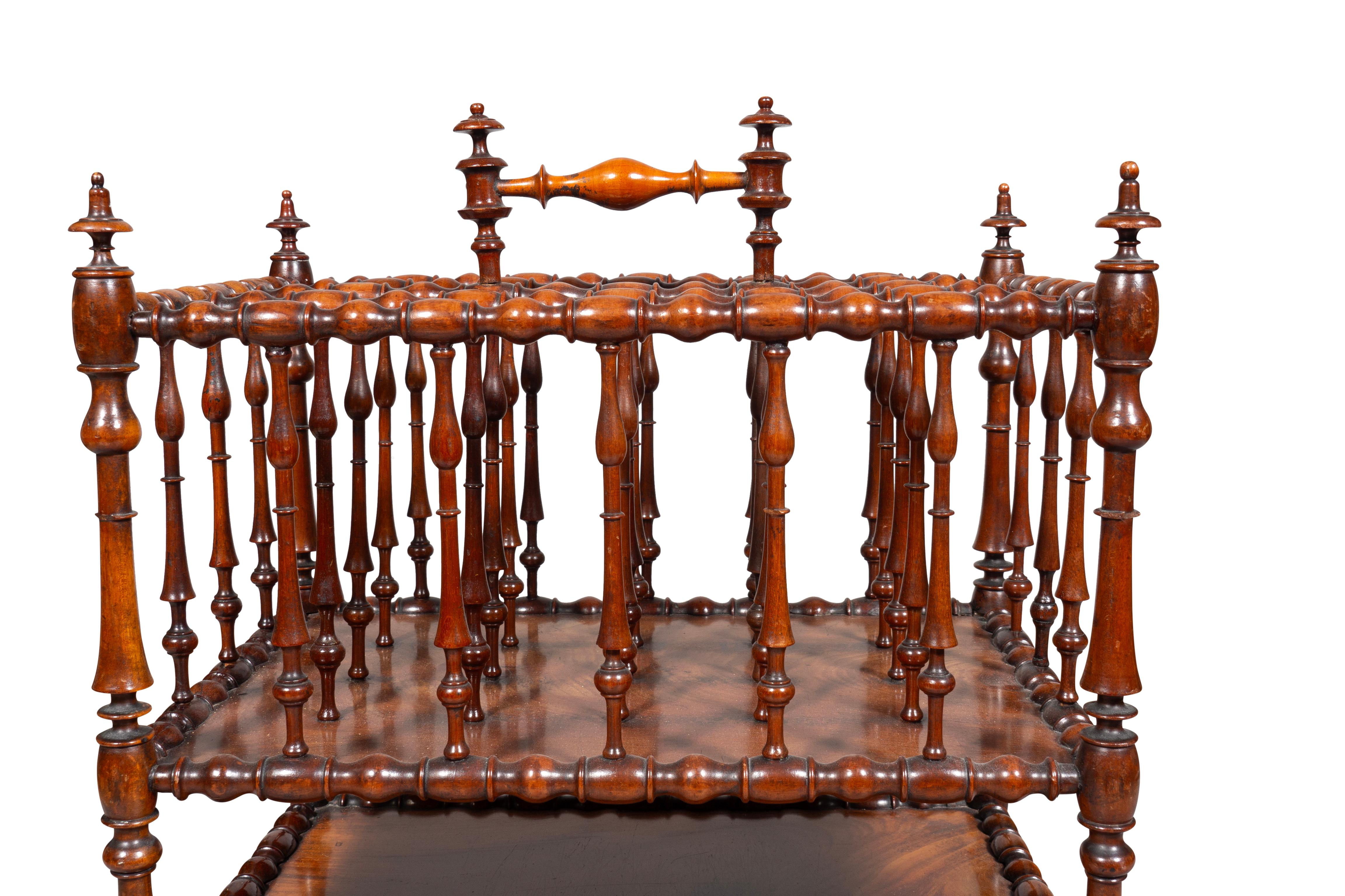 Early Victorian Mahogany Canterbury For Sale 5