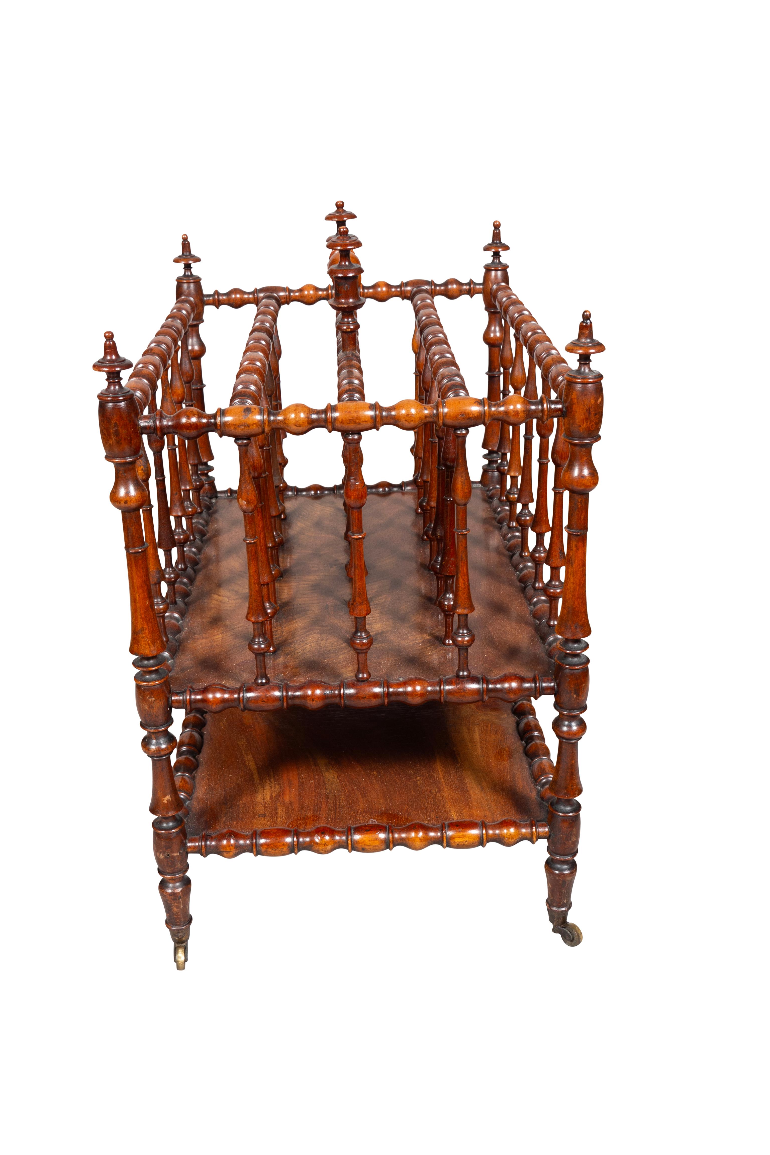 Early Victorian Mahogany Canterbury In Good Condition For Sale In Essex, MA