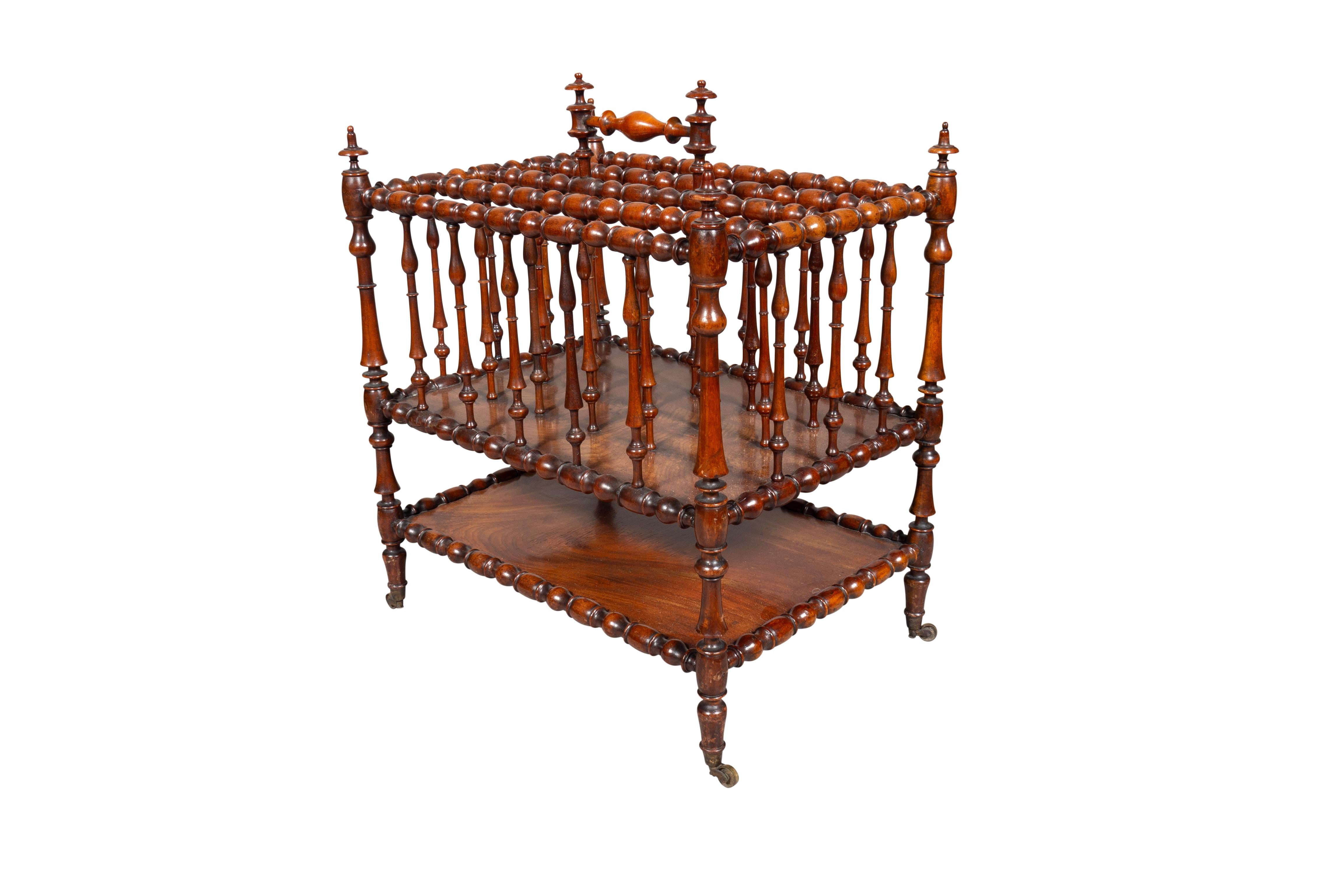 Mid-19th Century Early Victorian Mahogany Canterbury For Sale