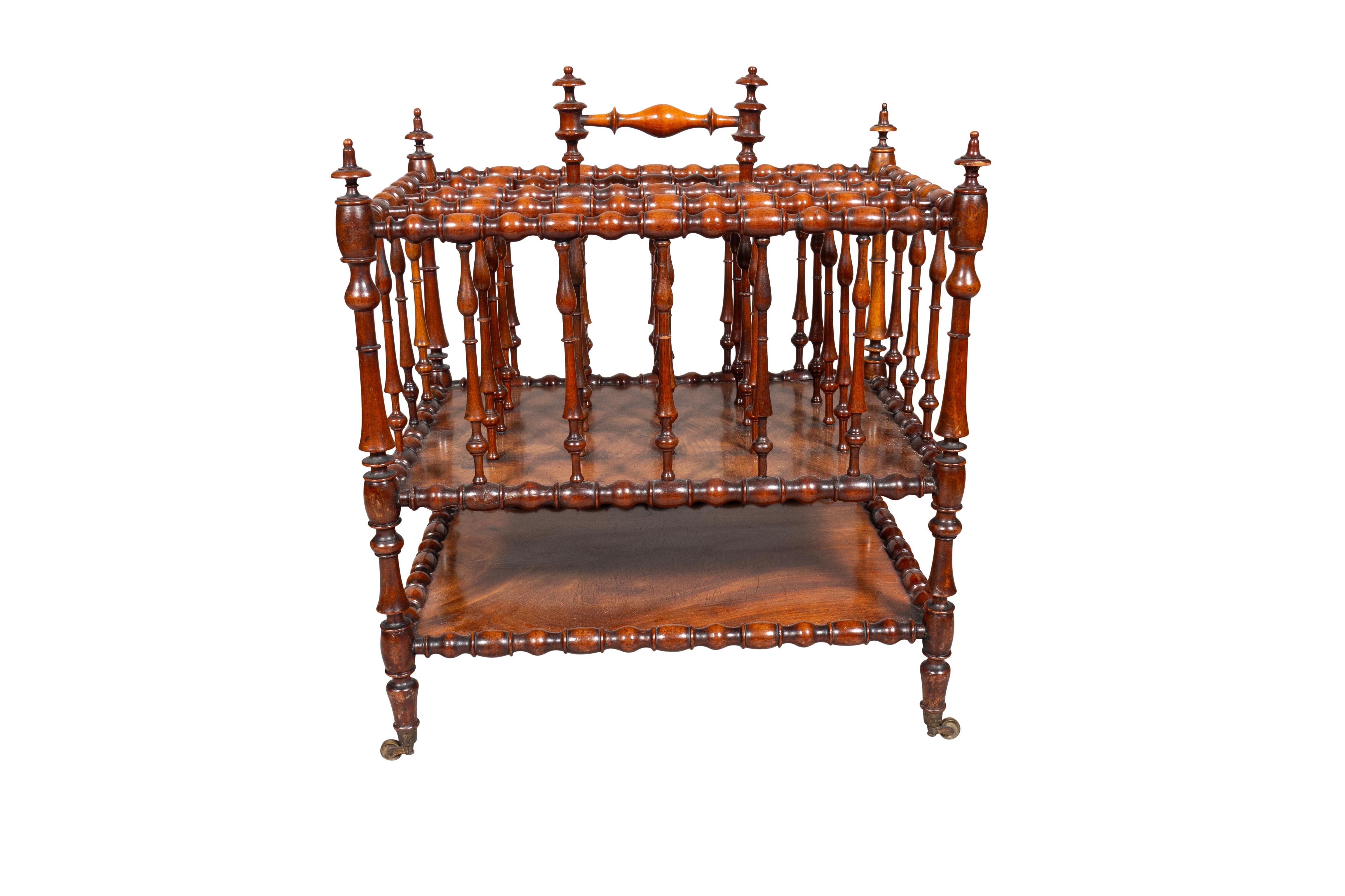 Early Victorian Mahogany Canterbury For Sale 1