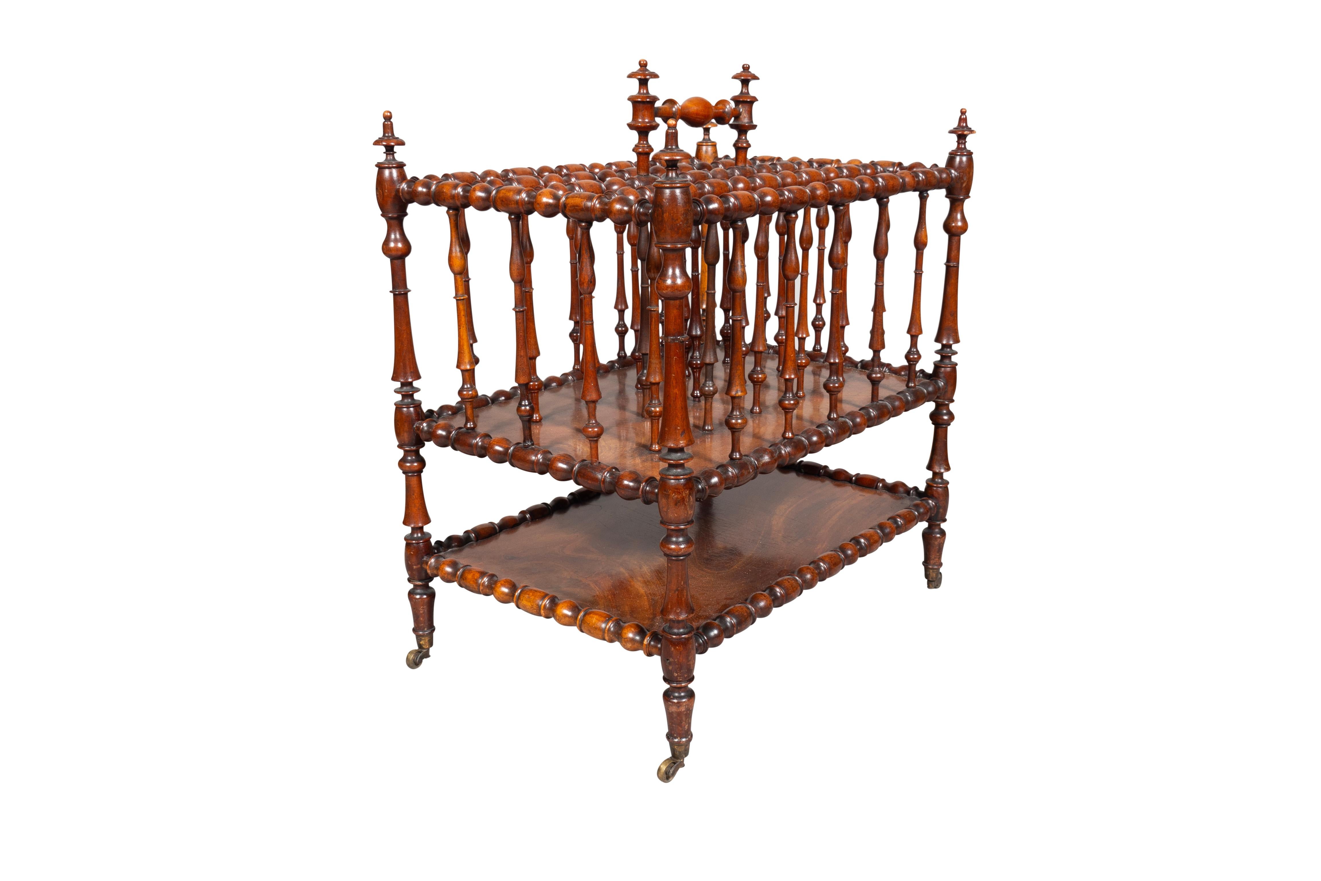 Early Victorian Mahogany Canterbury For Sale 2