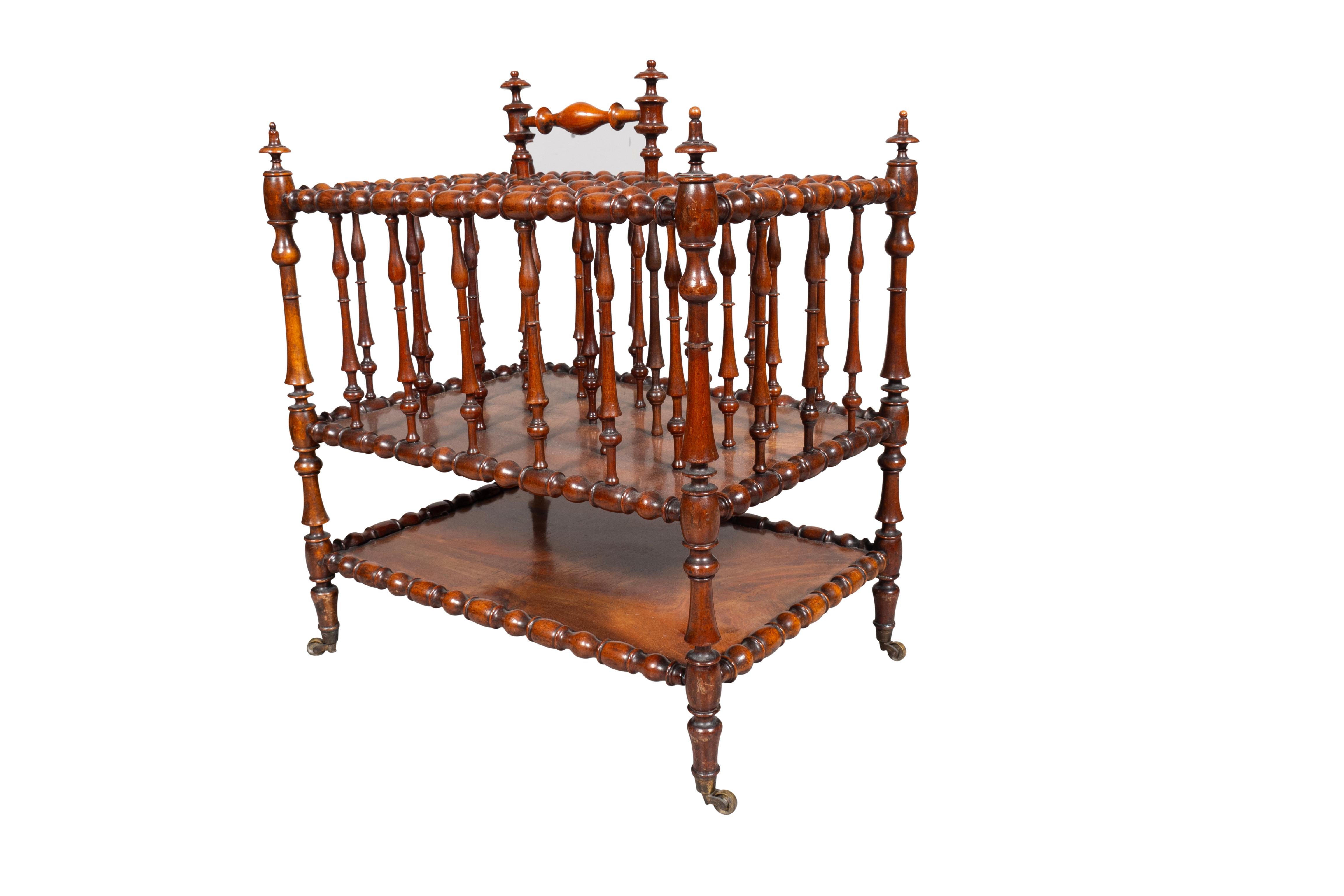 Early Victorian Mahogany Canterbury For Sale 4