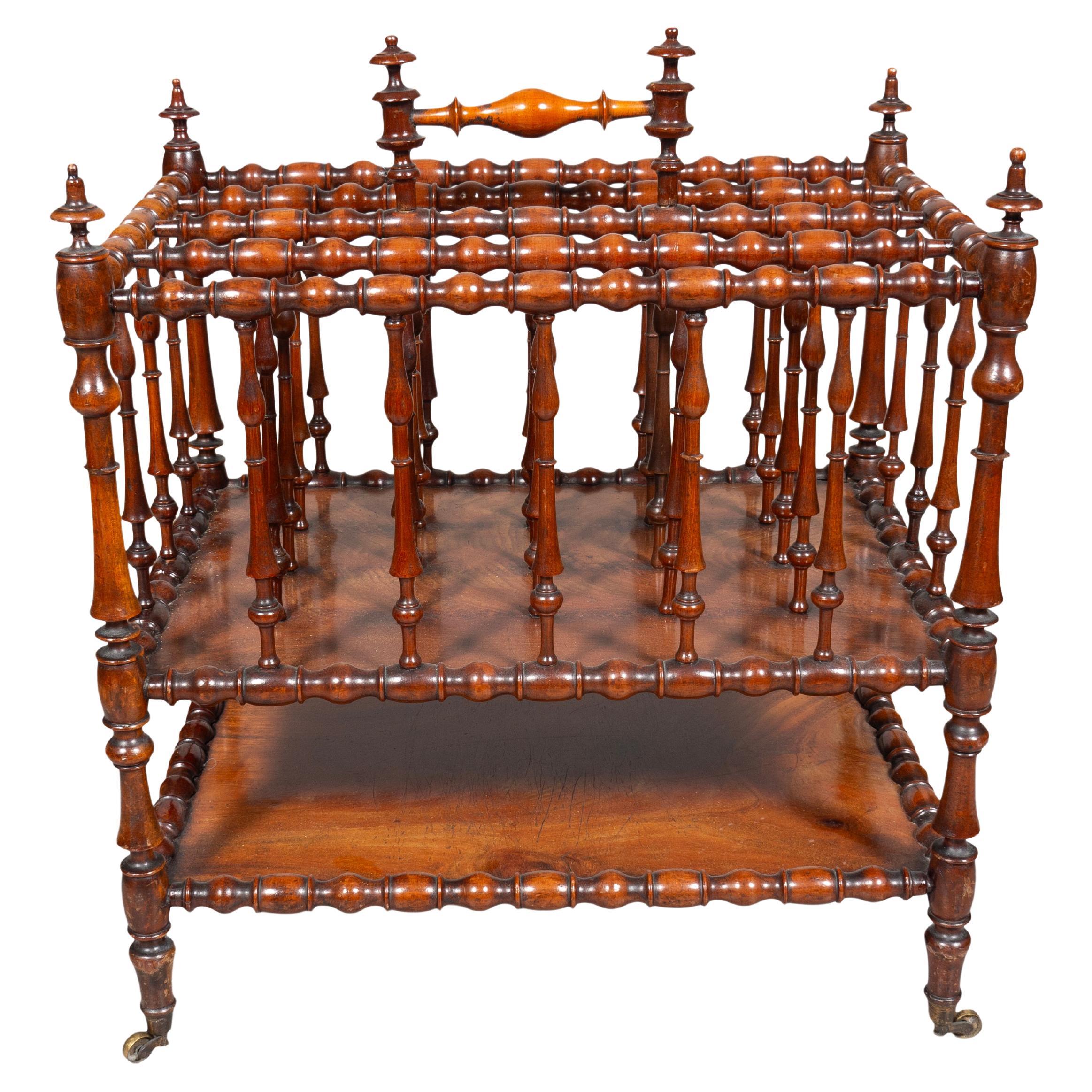 Early Victorian Mahogany Canterbury For Sale