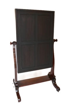 Early Victorian Mahogany Cheval Mirror