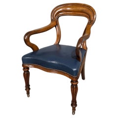 Sedia da scrivania in mogano di epoca vittoriana