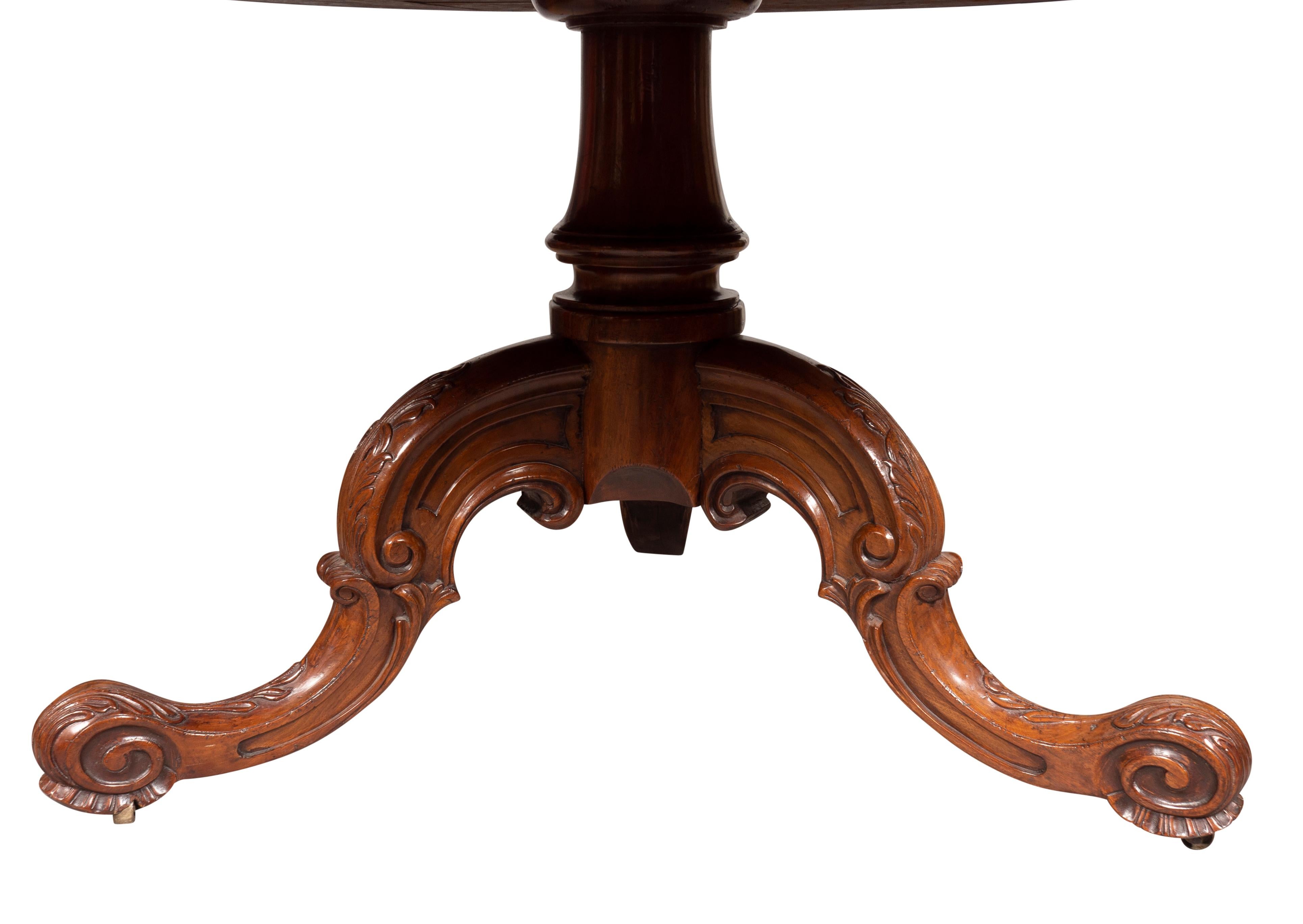 Early Victorian Mahogany Drum Table For Sale 9