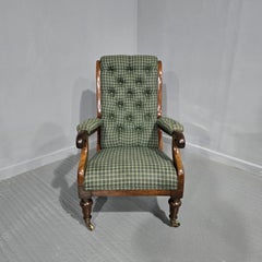 Early Victorian Mahogany Library Armchair