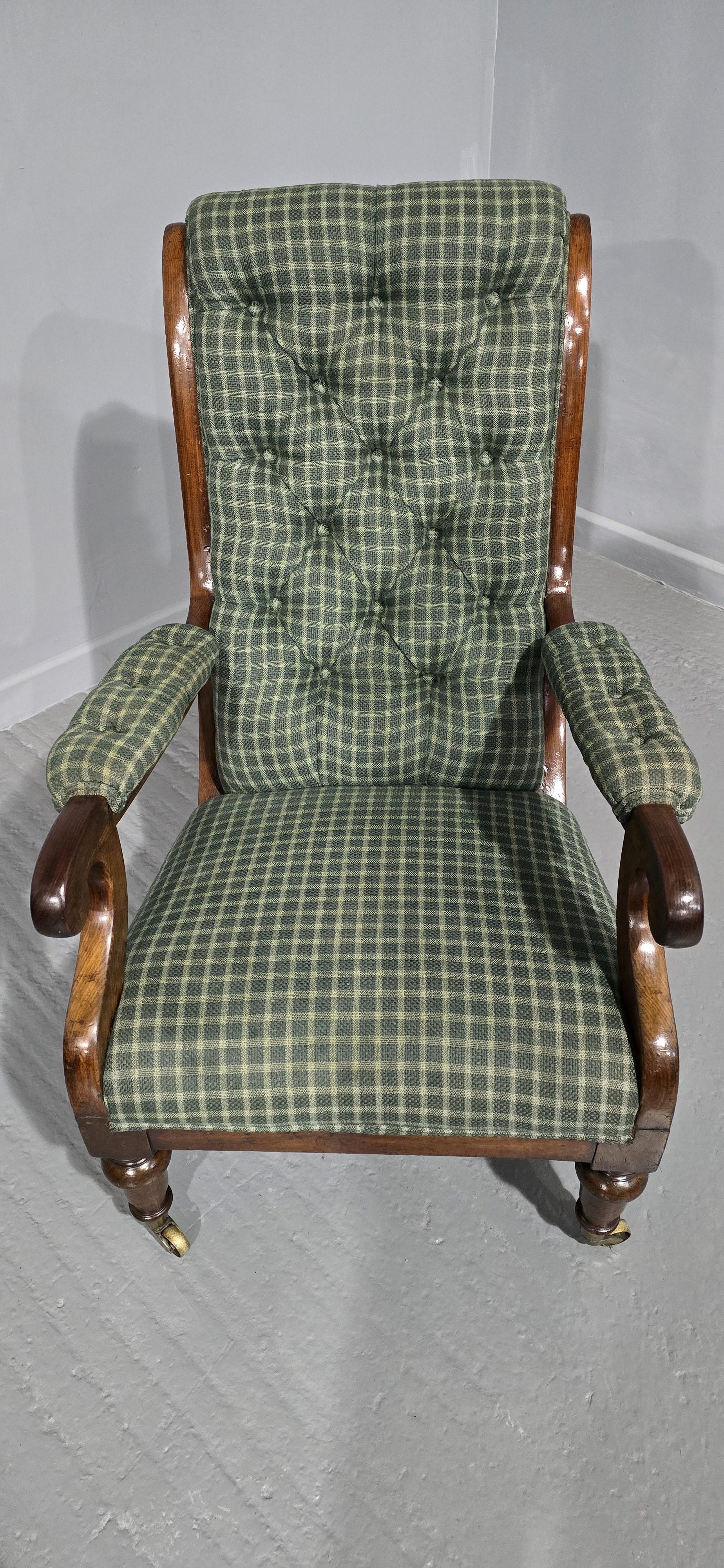 XIXe siècle Fauteuil de bibliothèque en acajou du début de l'époque victorienne en vente