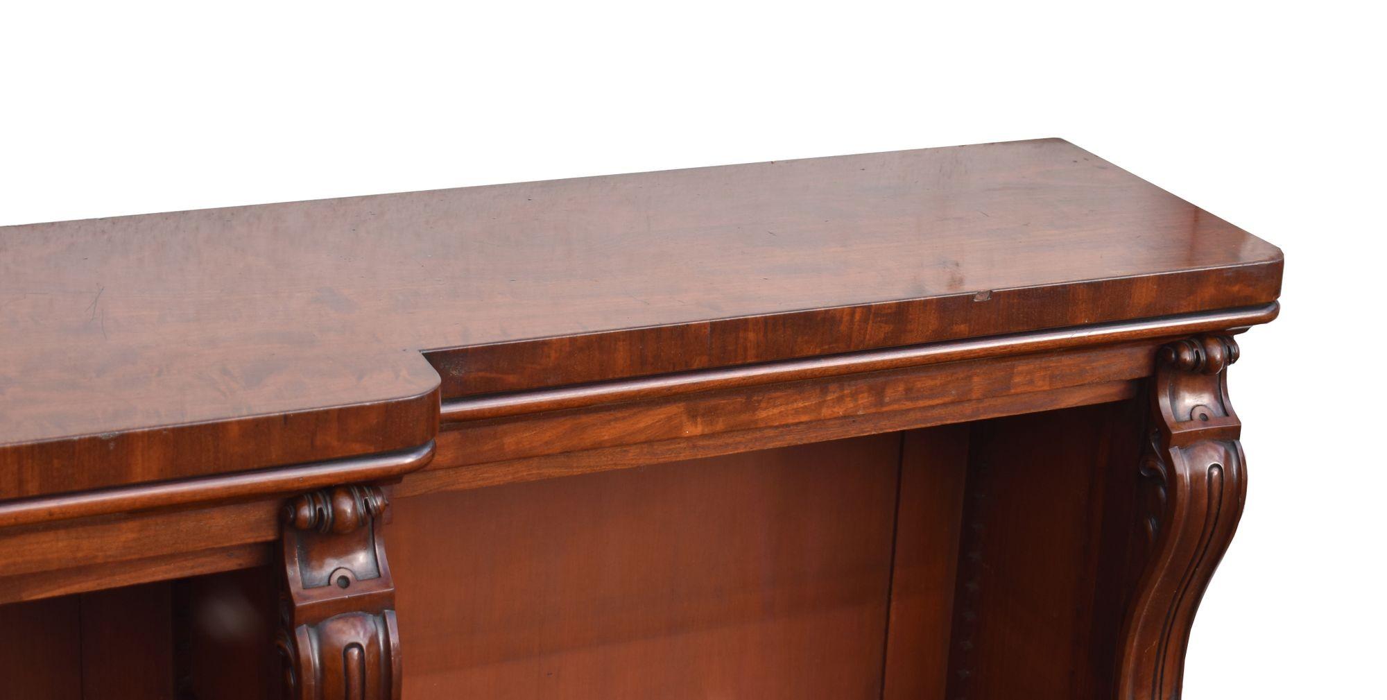 Early Victorian Mahogany Open Bookcase 7