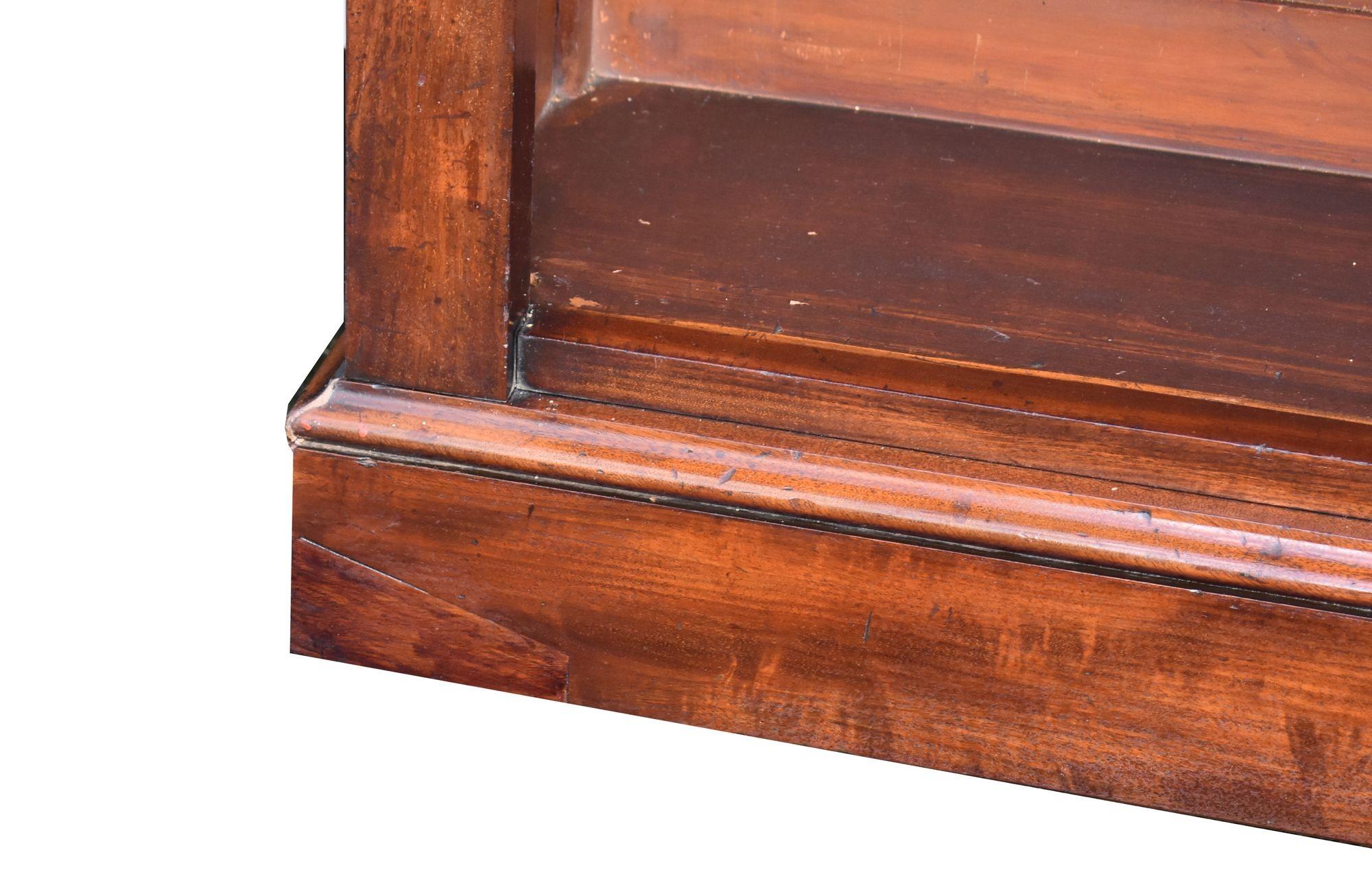 19th Century Early Victorian Mahogany Open Bookcase