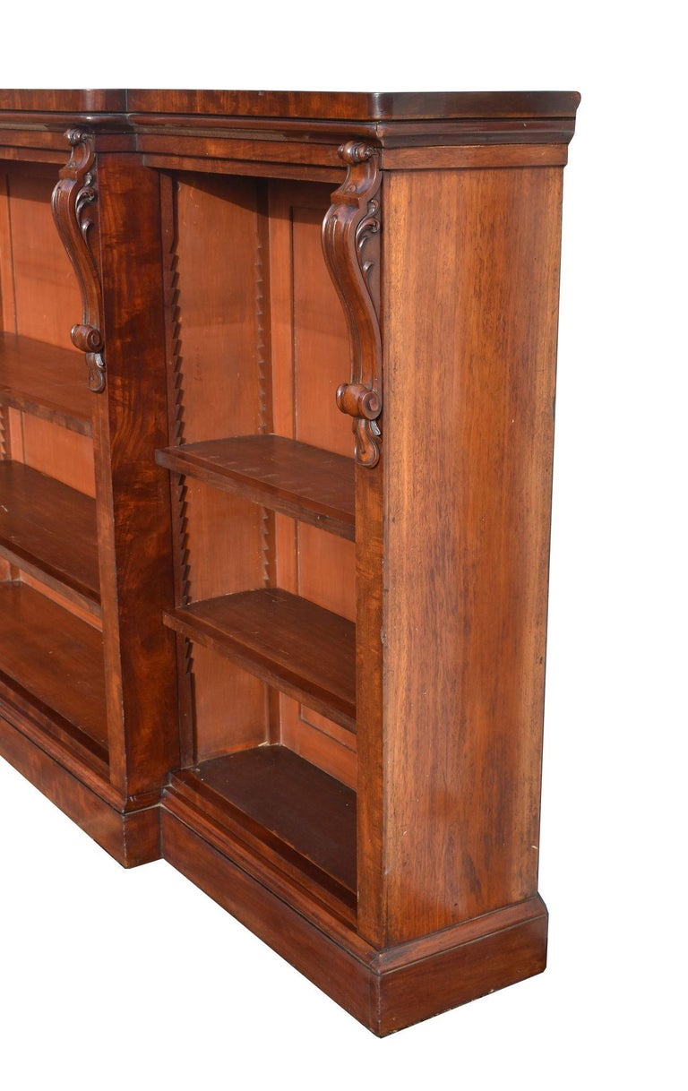 Early Victorian Mahogany Open Bookcase For Sale 3