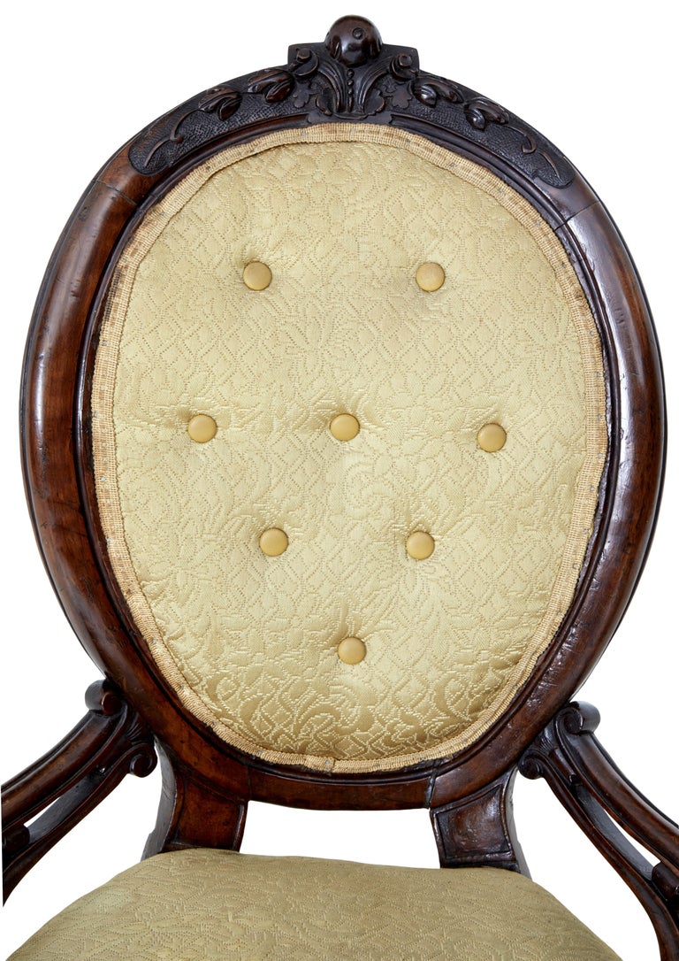 Early Victorian Mahogany Salon Nursing Chair For Sale at 1stDibs