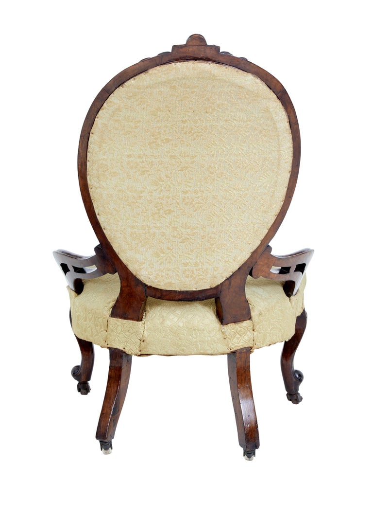 Early Victorian Mahogany Salon Nursing Chair For Sale at 1stDibs