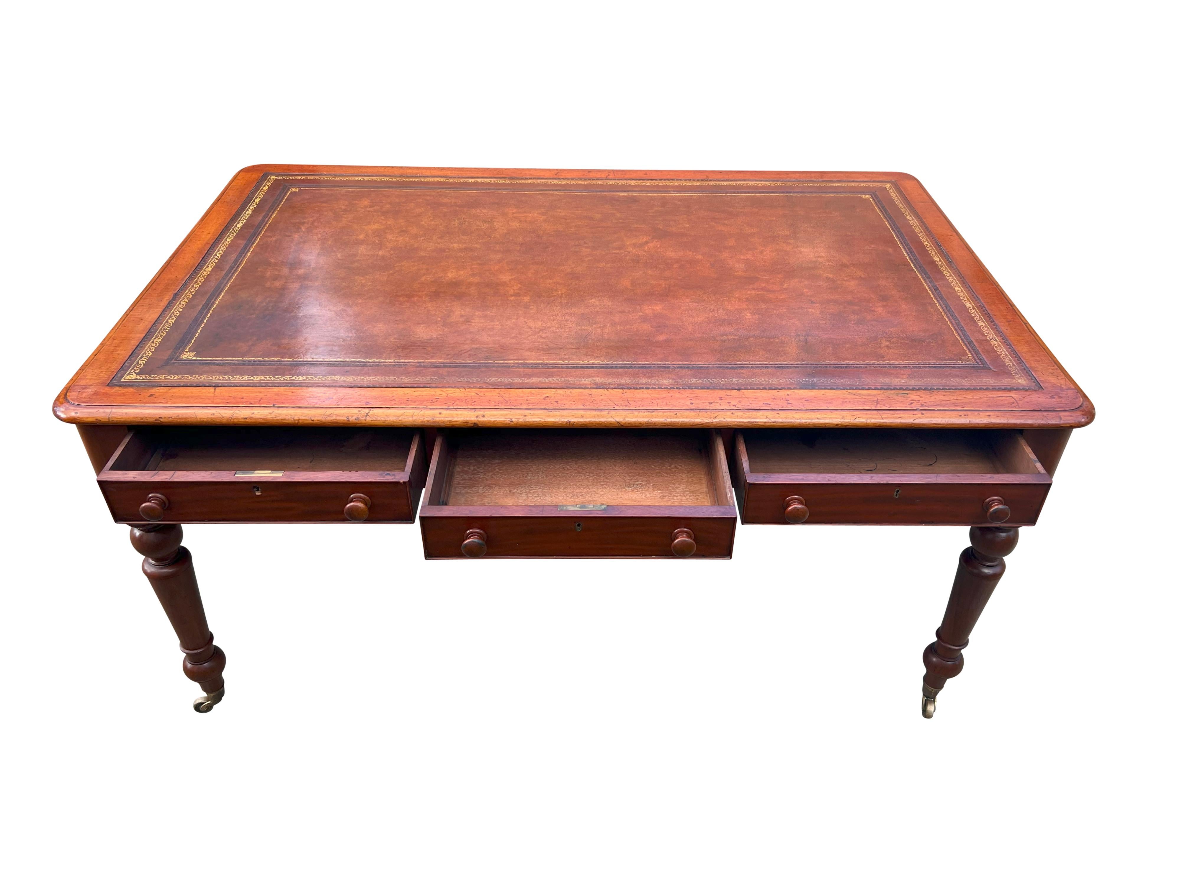 Mid-19th Century Early Victorian Mahogany Writing Table