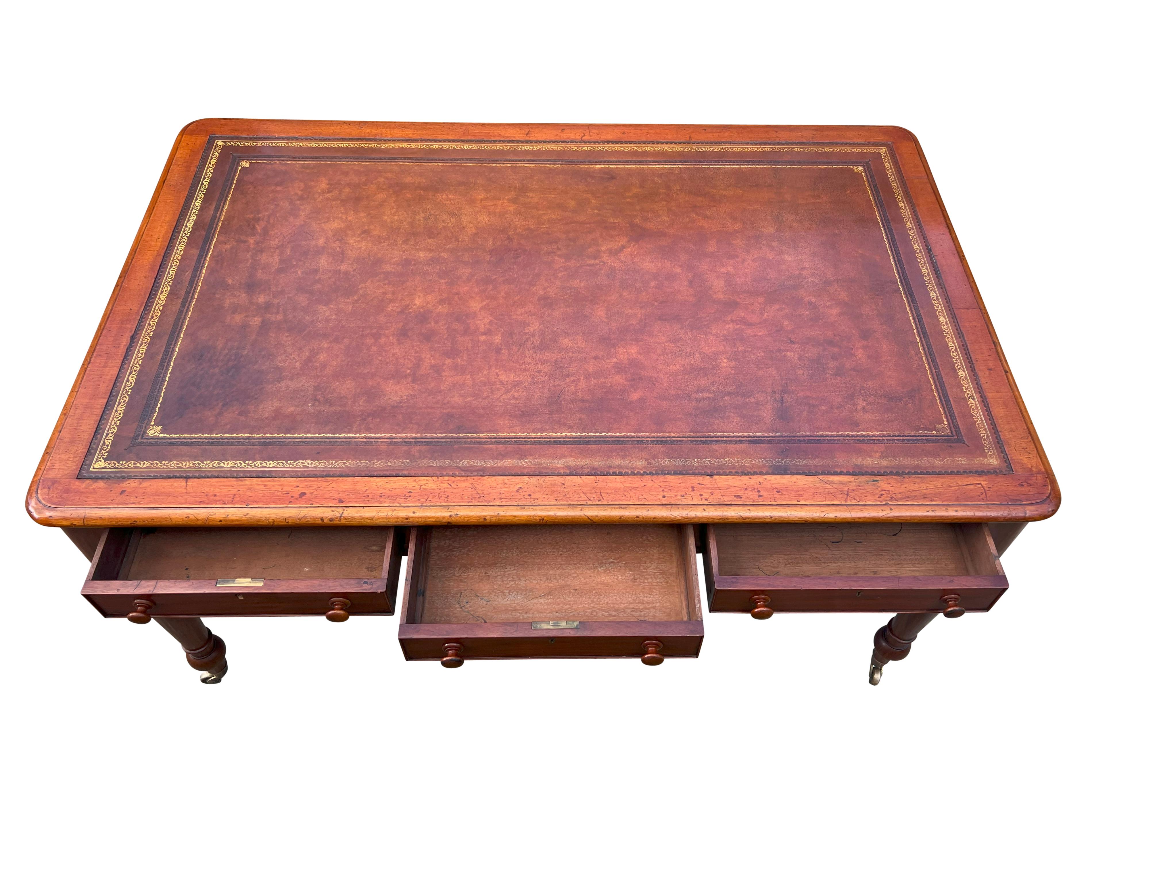 Early Victorian Mahogany Writing Table 1