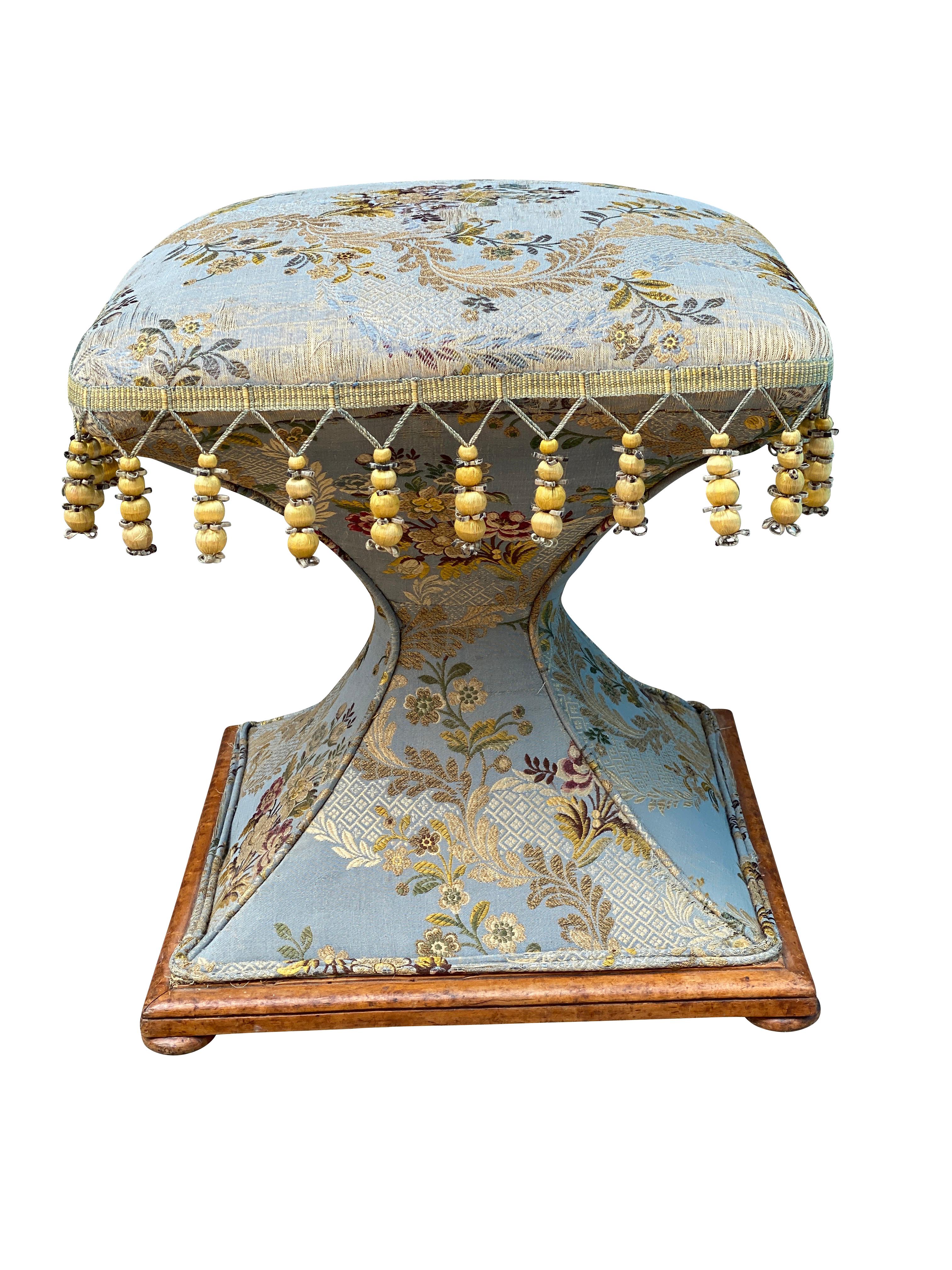 English Early Victorian Maple Footstool