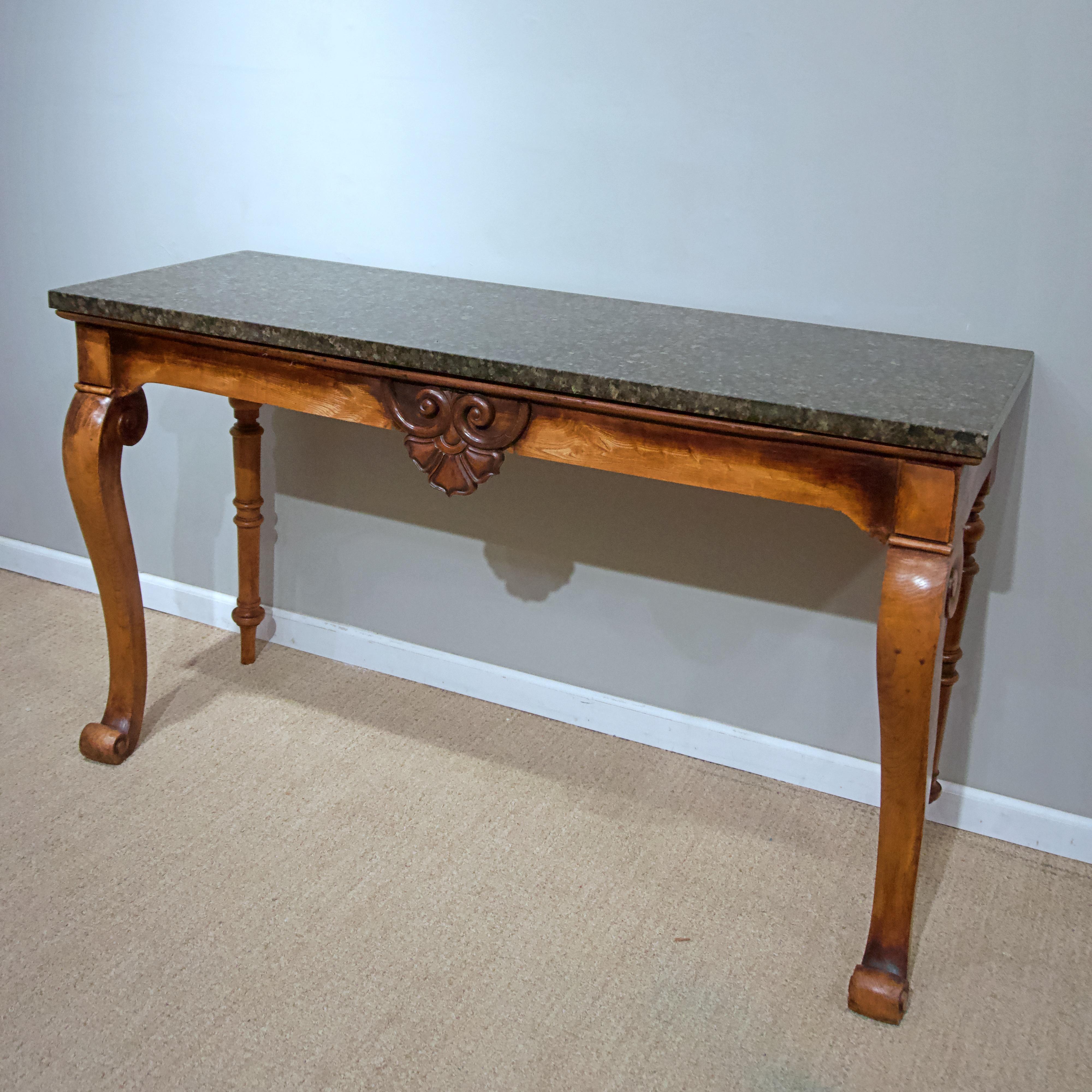 Early Victorian marble top console table / side table.