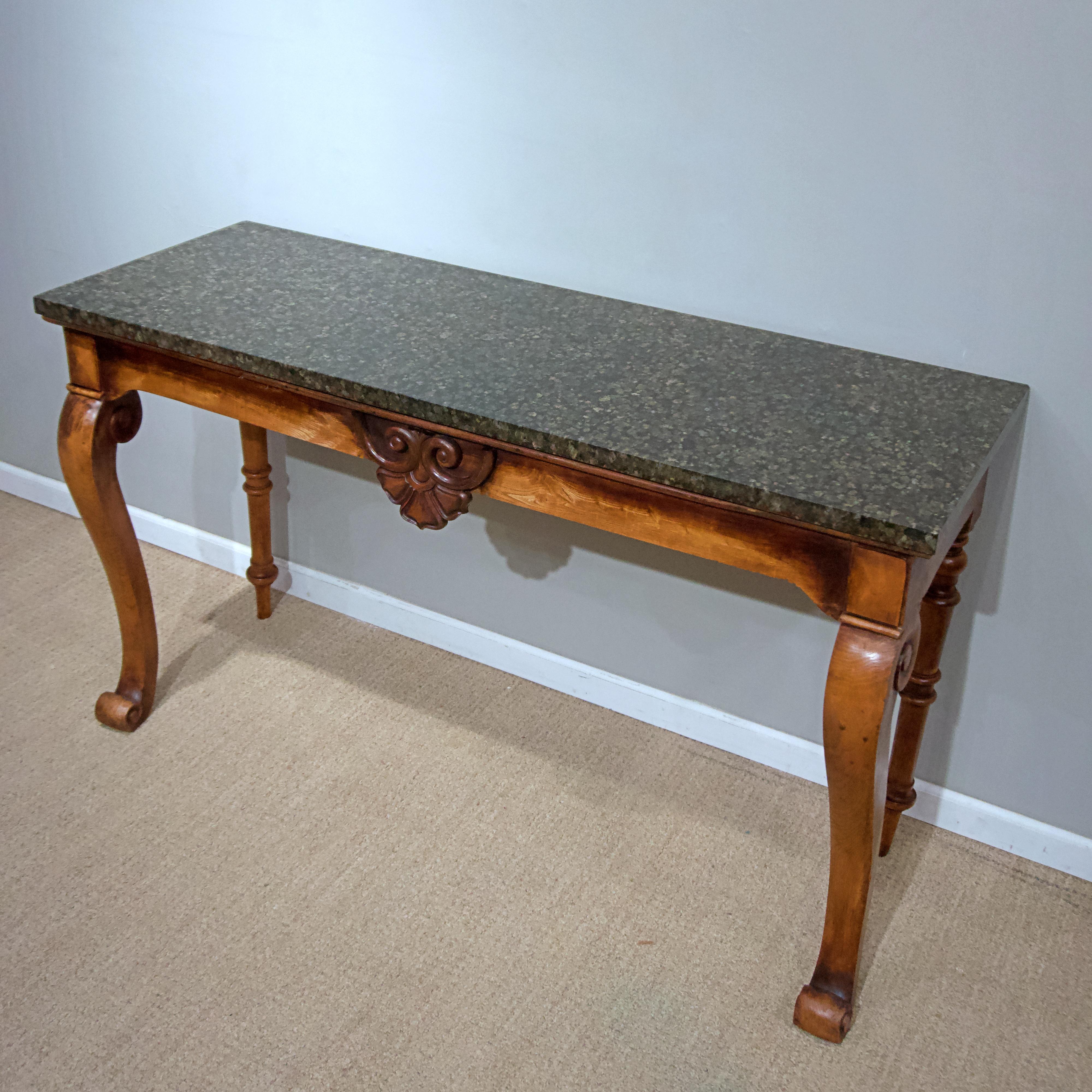 marble top console table vintage