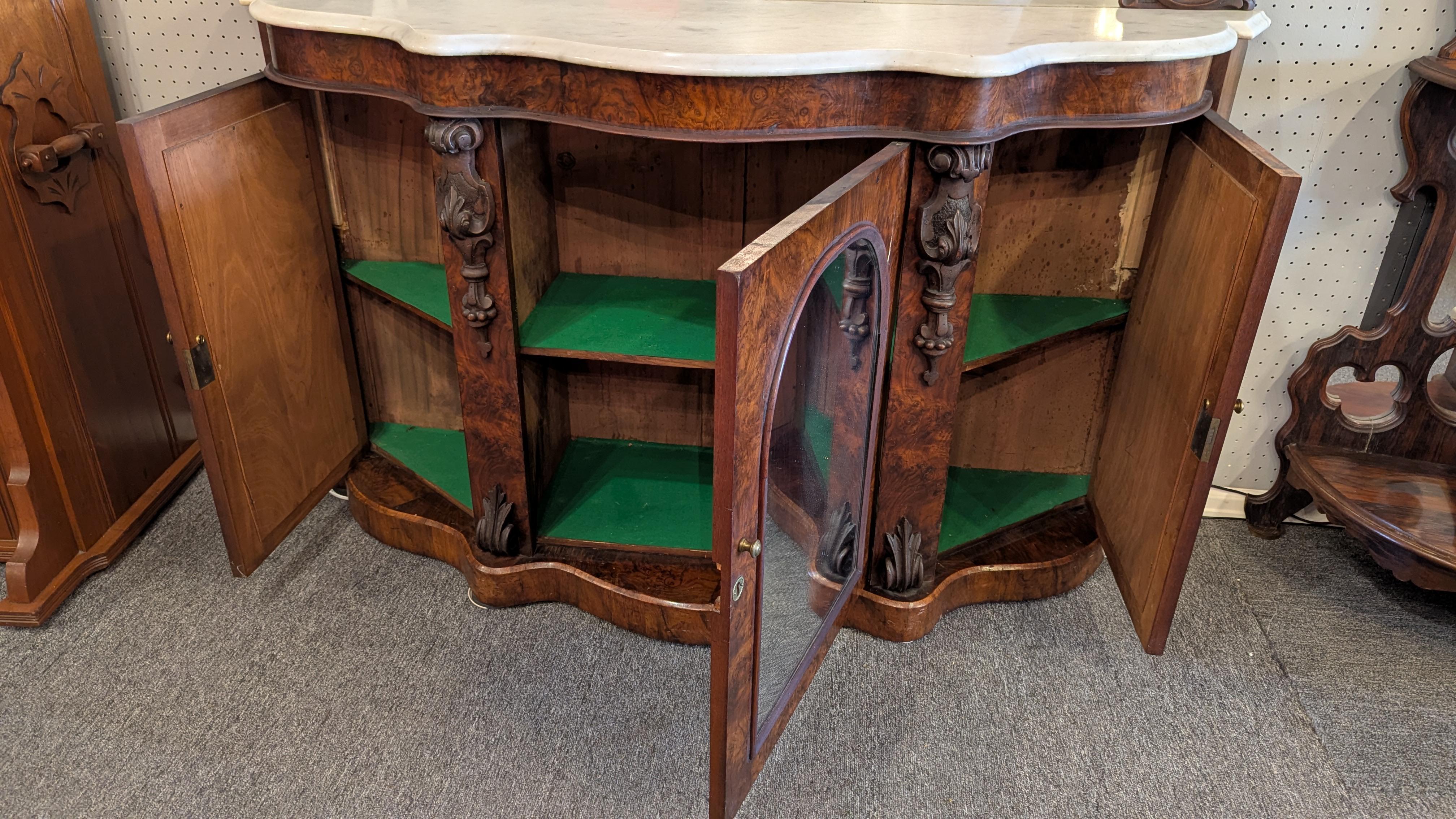 Early Victorian Marble top Console with Mirror 7