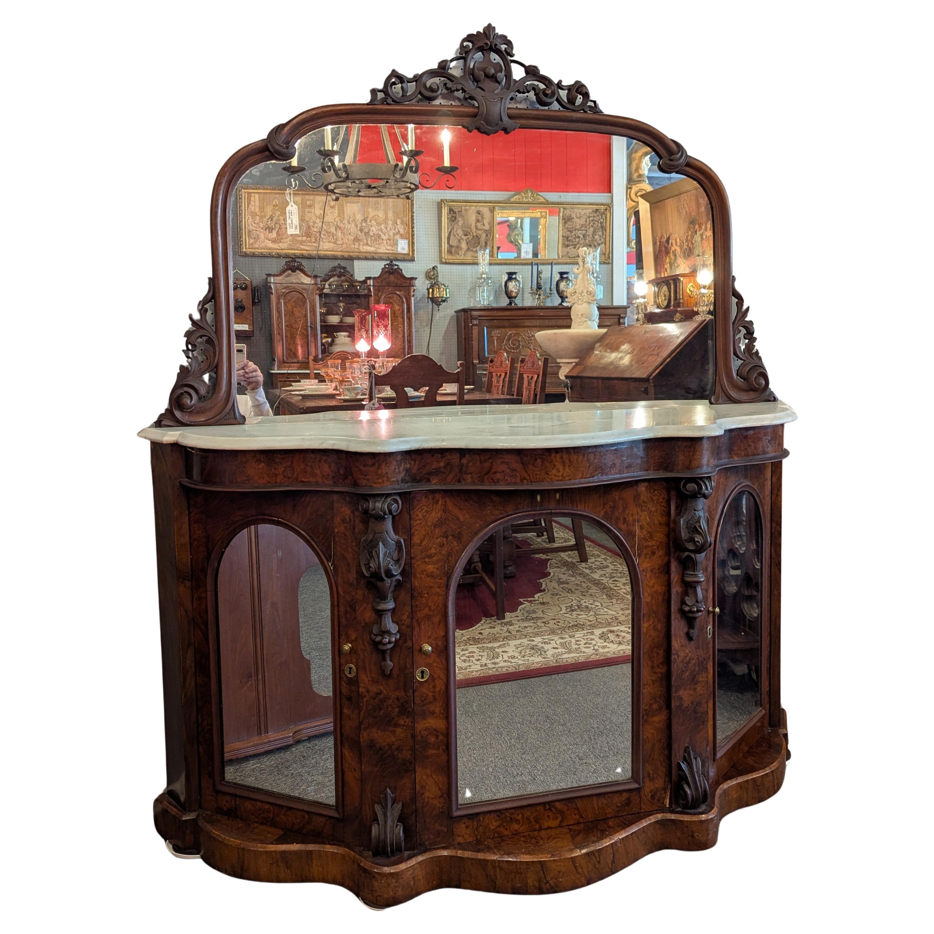 Early Victorian Marble top Console with Mirror