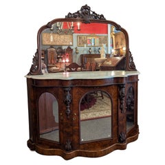 Early Victorian Marble top Console with Mirror