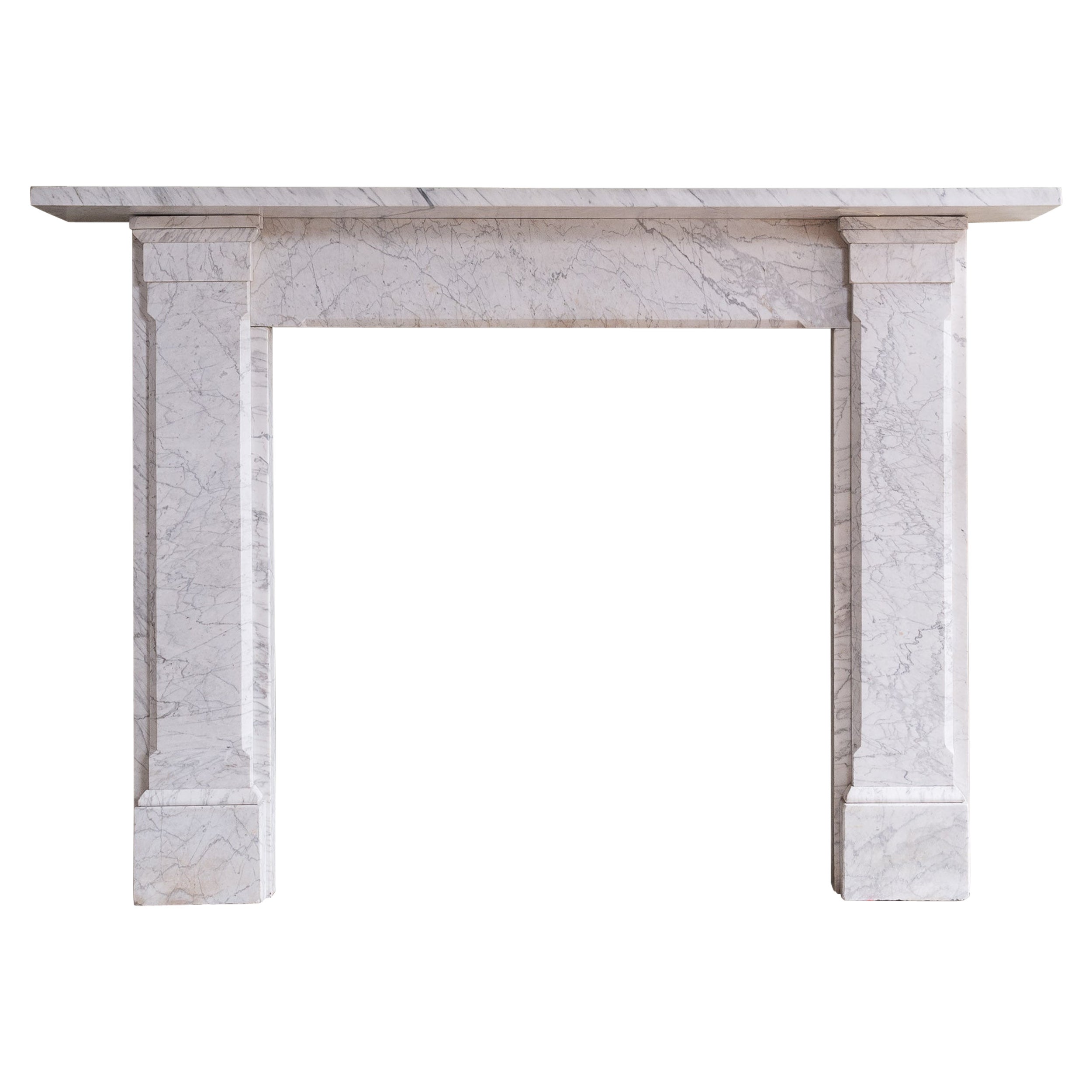 Early Victorian 'Old English' marble chimneypiece