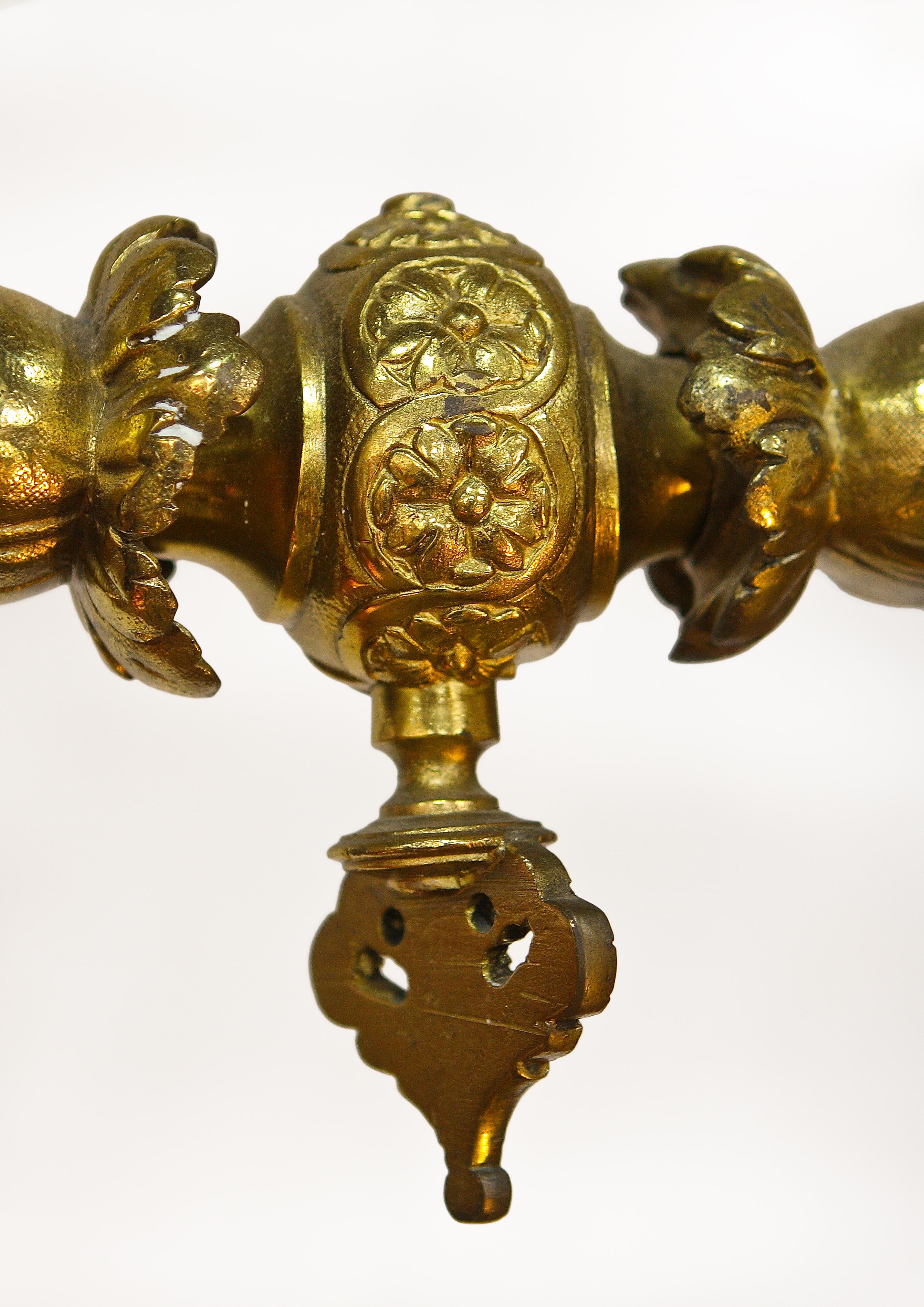 Early Victorian Ormolu Five-Branch Chandelier, Mid-19th Century For Sale 5